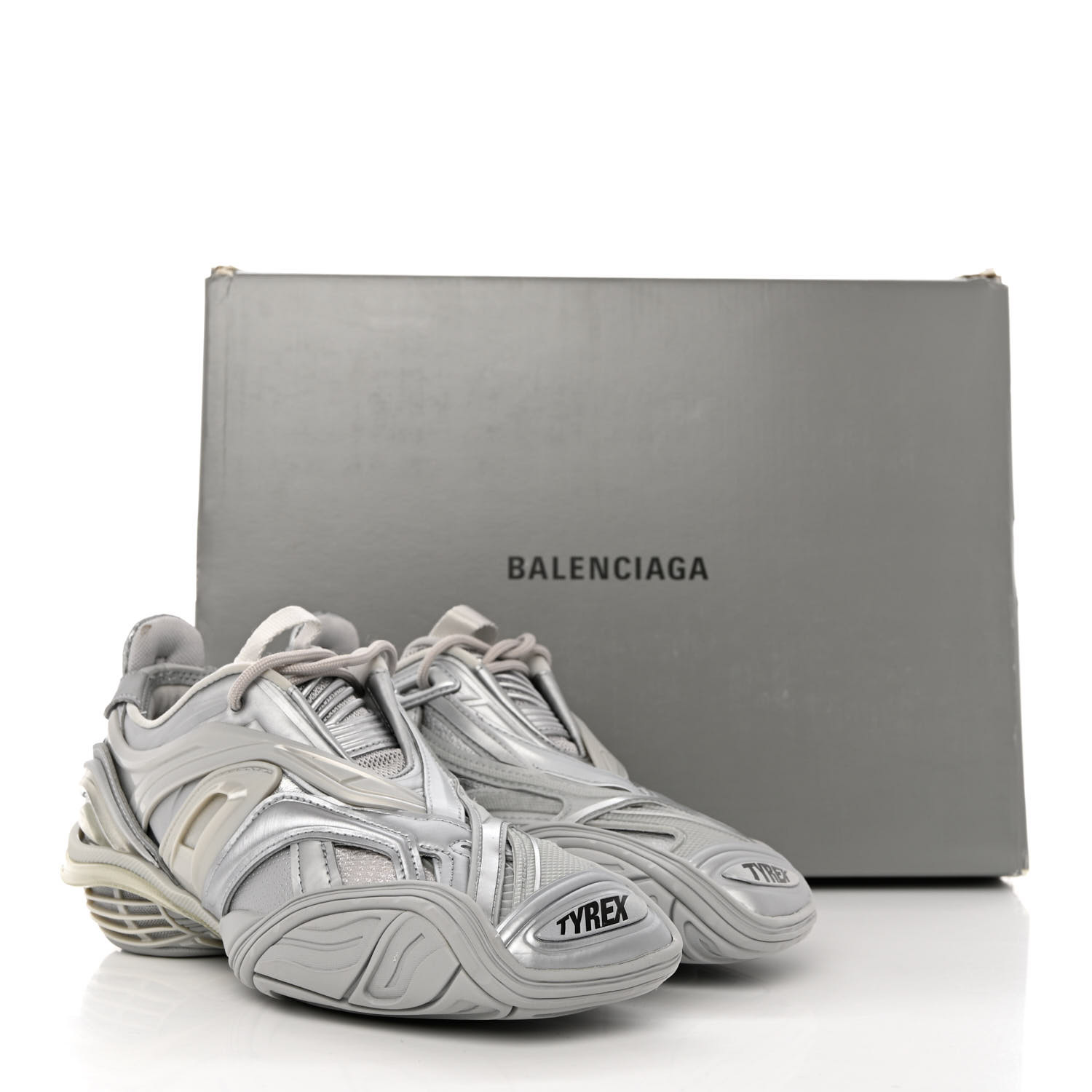 【Balenciaga 】Balenciaga Tyrex Sneakers Silver balenciaga silver tyrex sneakers size 4 | eBay