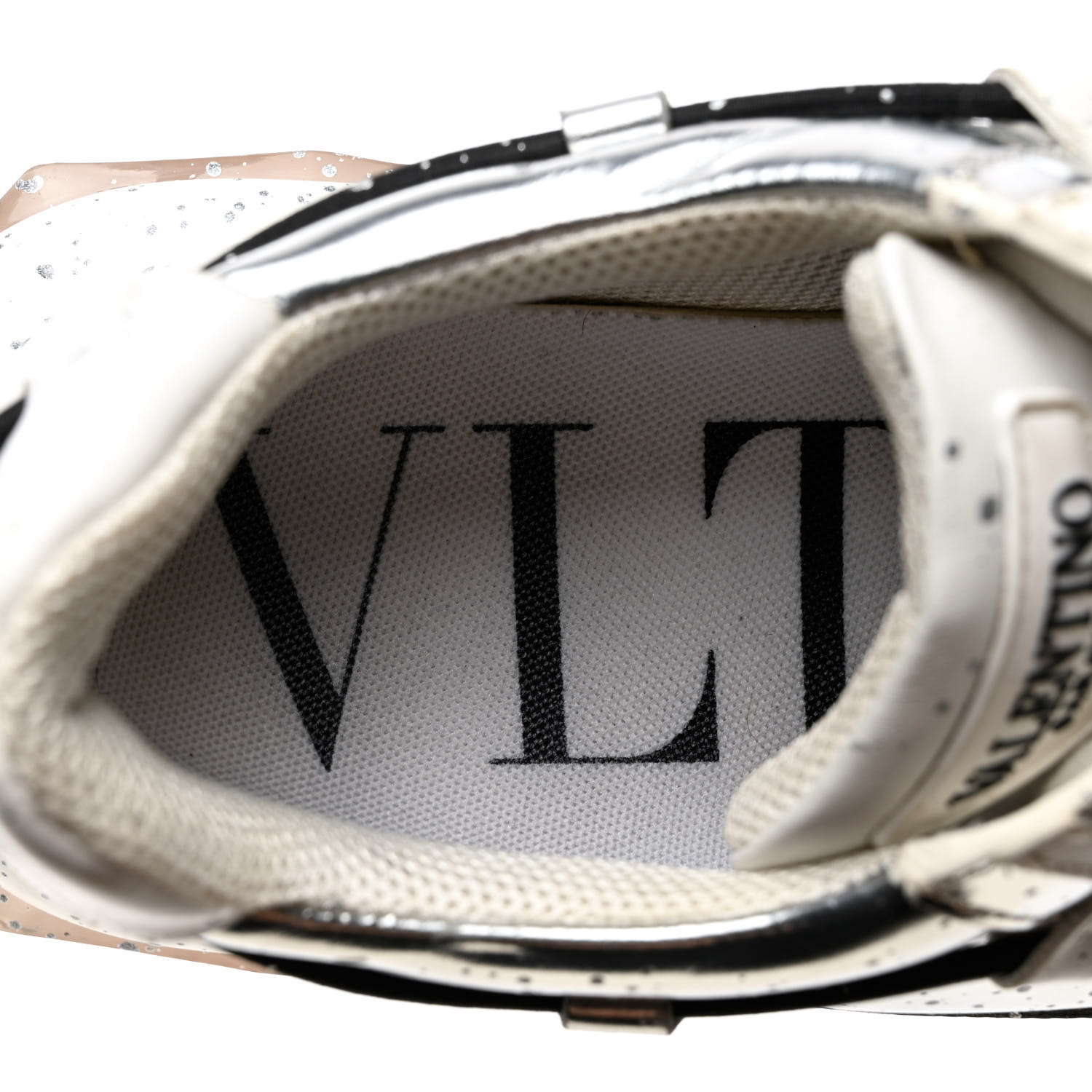 VALENTINO GARAVANI Metallic Calfskin Paint Splatter Mens