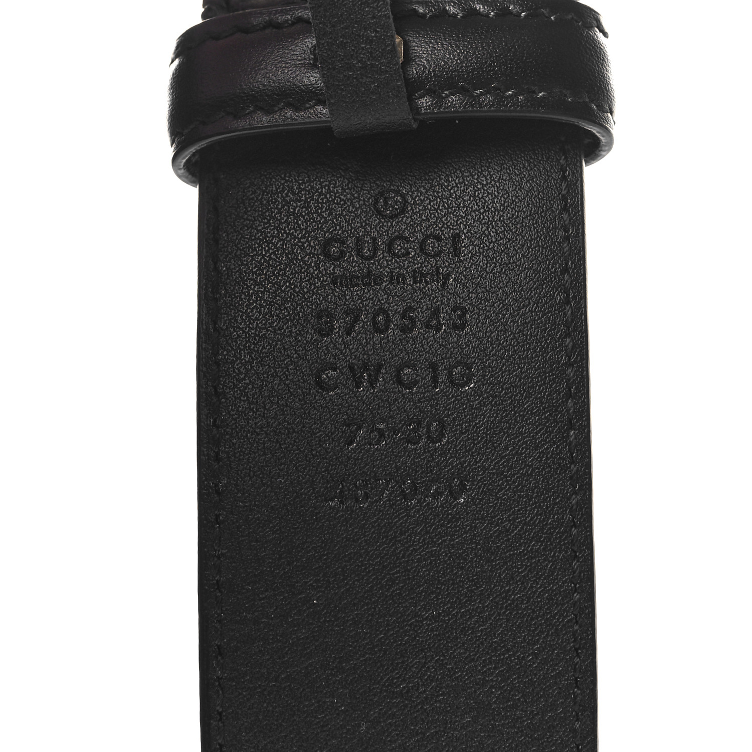 GUCCI ベルト ブラック 75/30 Authentic Gucci GG Buckle Leather Belt Black Size 75 (30) | eBay