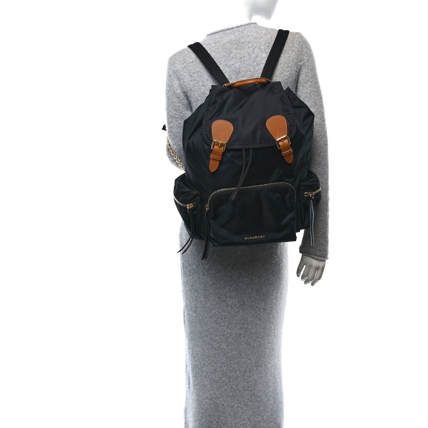 BURBERRY Nylon Large Rucksack Backpack Black 1684300