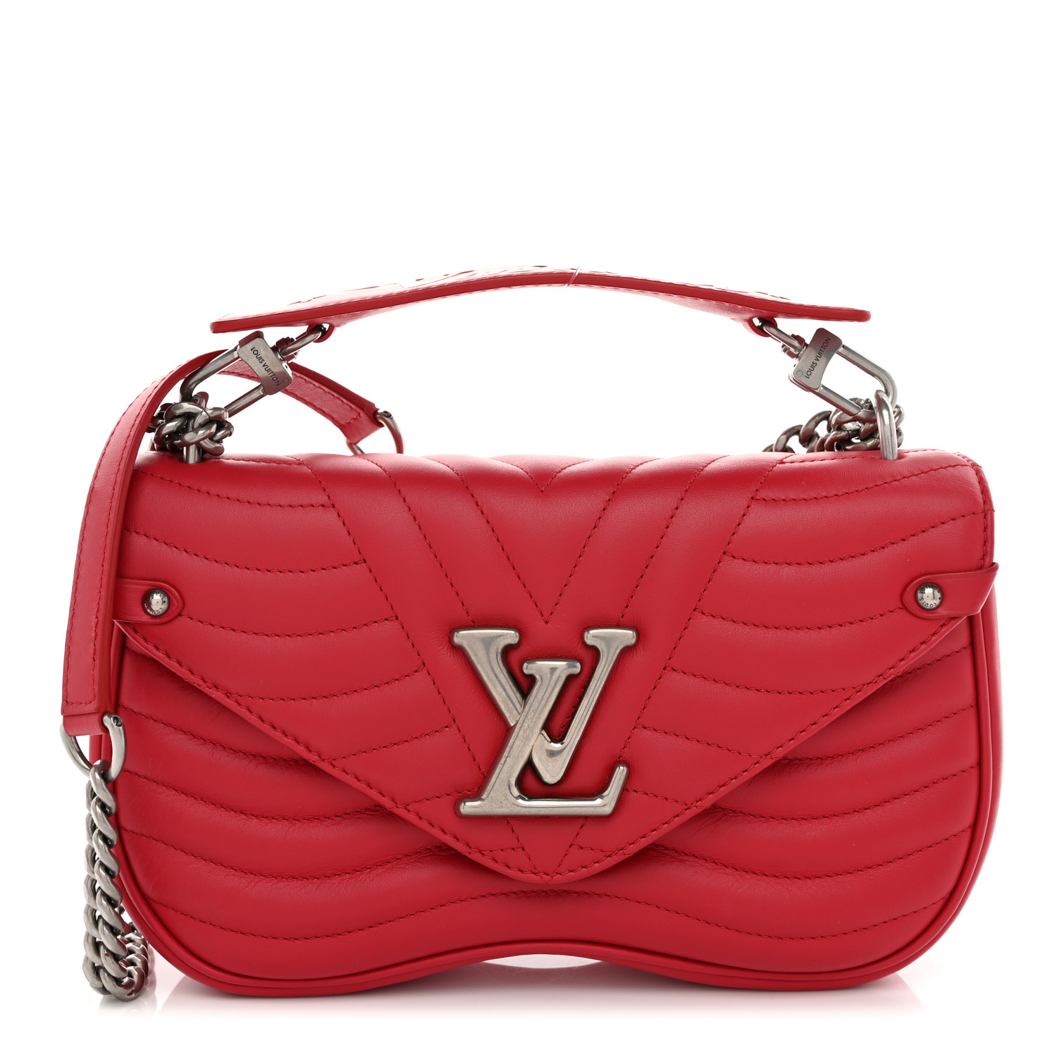 LOUIS VUITTON Calfskin New Wave Chain MM Ecarlate 1686645