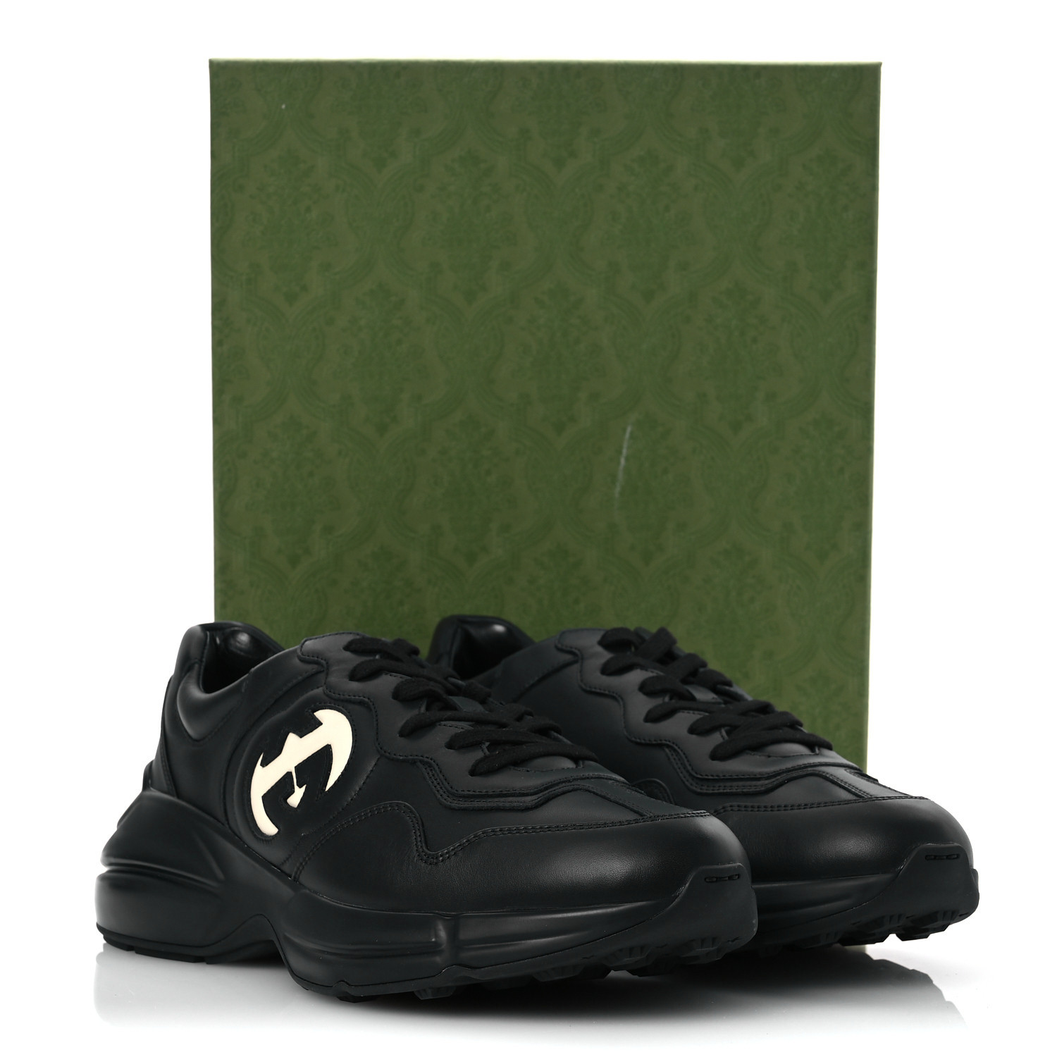 GUCCI Dali Soft Calfskin Cut Out Interlocking G Mens Rhyton