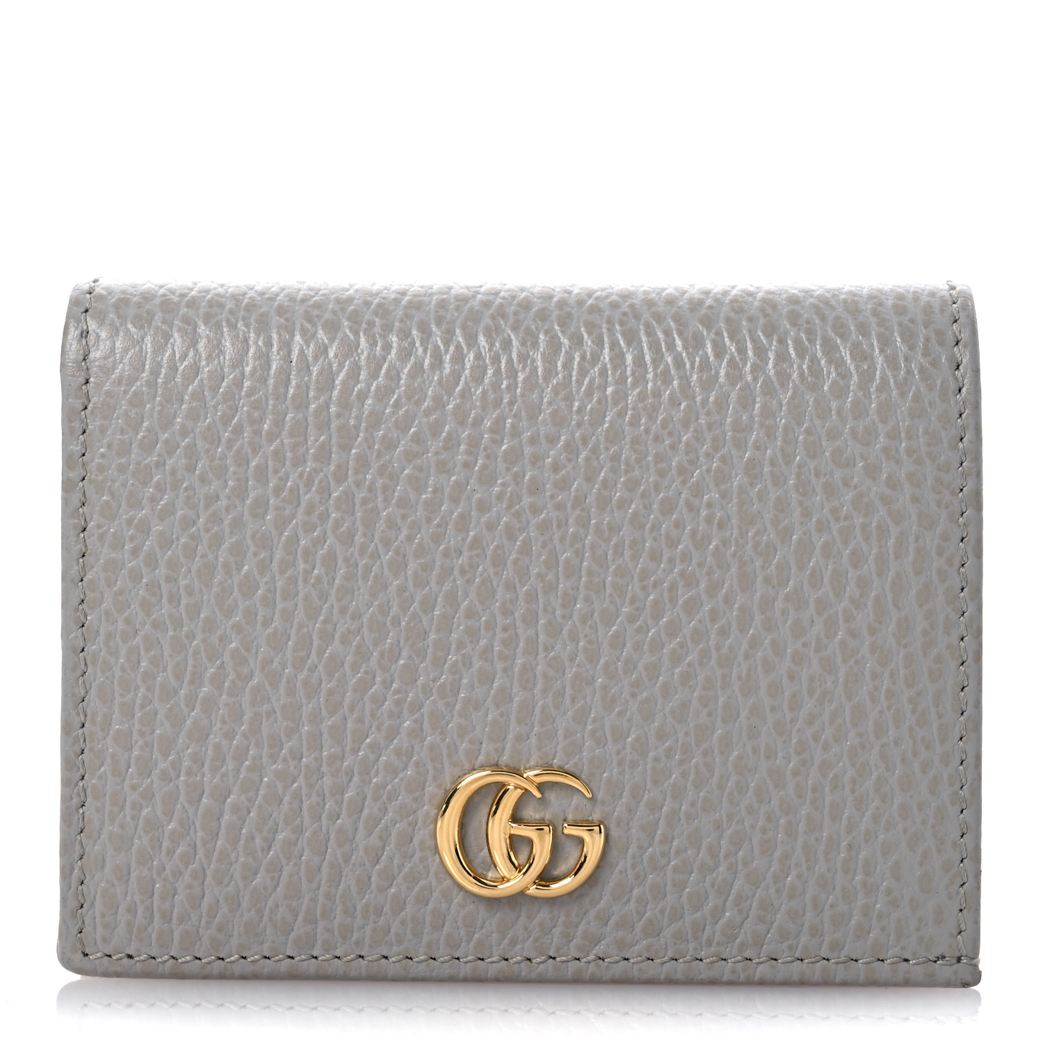 GUCCI カードケース PERFECT PINK GUCCI Dollar Calfskin GG Marmont Card Case Grey Sky Perfect
