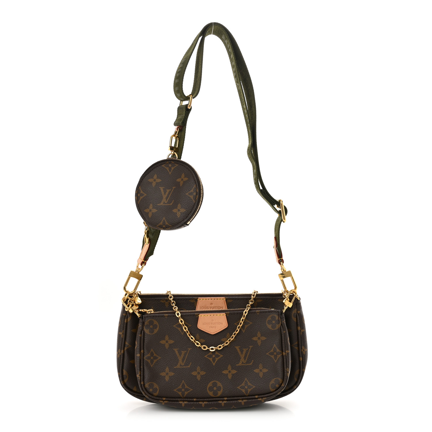 LOUIS VUITTON Monogram Multi Pochette Accessories Kaki