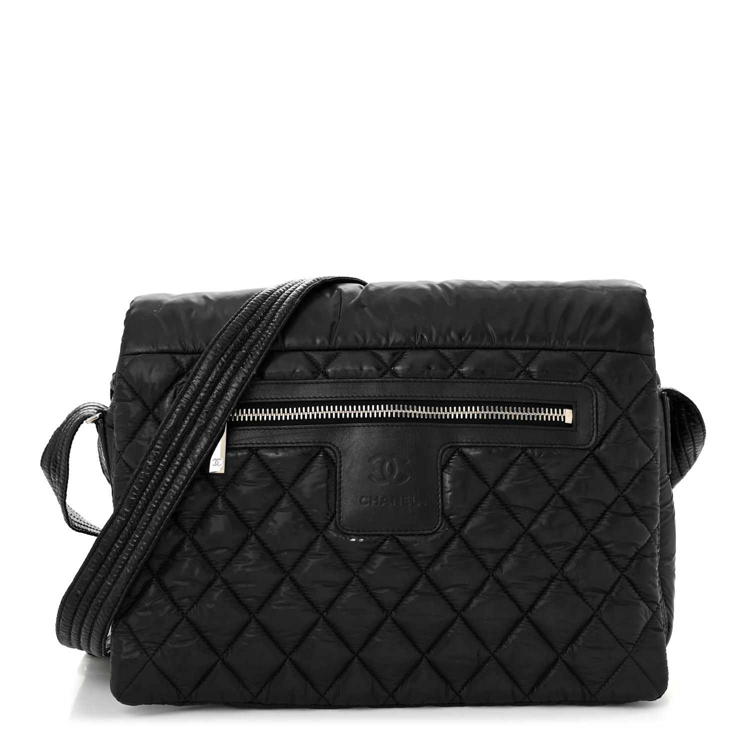 ★CoCo★SSENSE Exclusive BLACK BLACK 37 CHANEL Nylon Coco Cocoon Messenger Bag Black 1692265