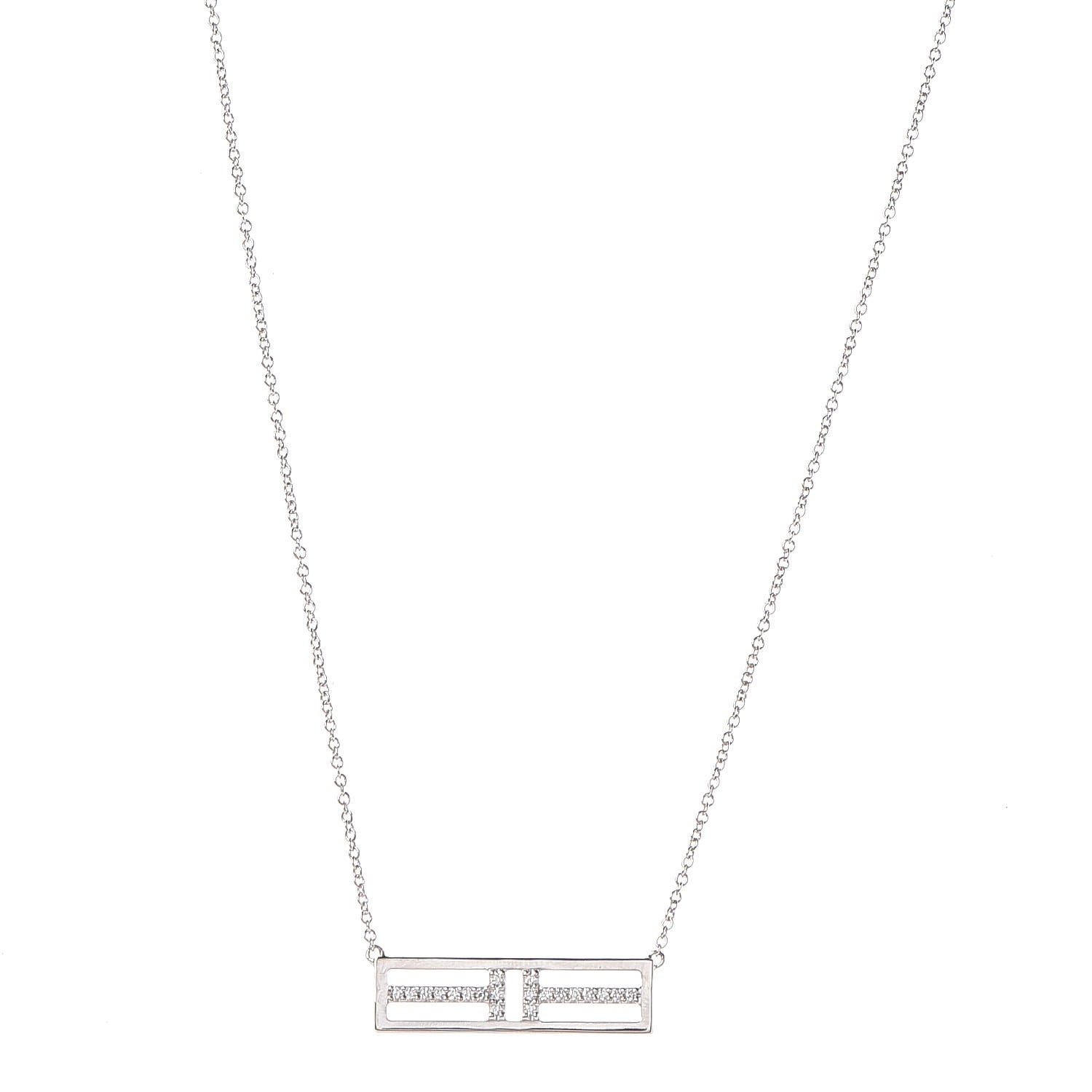 【Tiffany&Co】☆お洒落☆Open Vertical Diamond Bar Pendant Tiffany and Co. Open Vertical Diamond Bar Pendant Set in