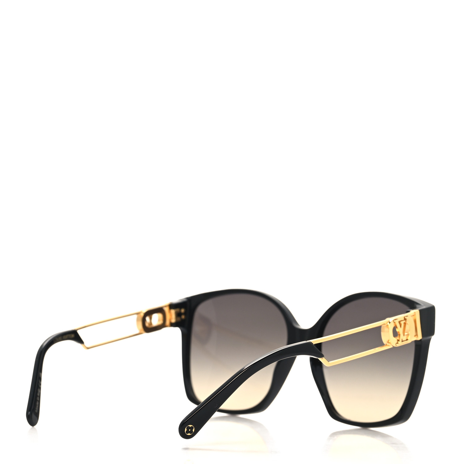 LOUIS VUITTON Acetate LV Link Sunglasses Z1846W Black