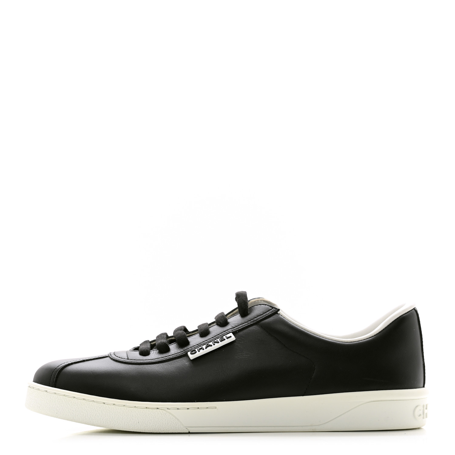 CHANEL Calfskin CC Womens Sneakers 41 Black 1498837