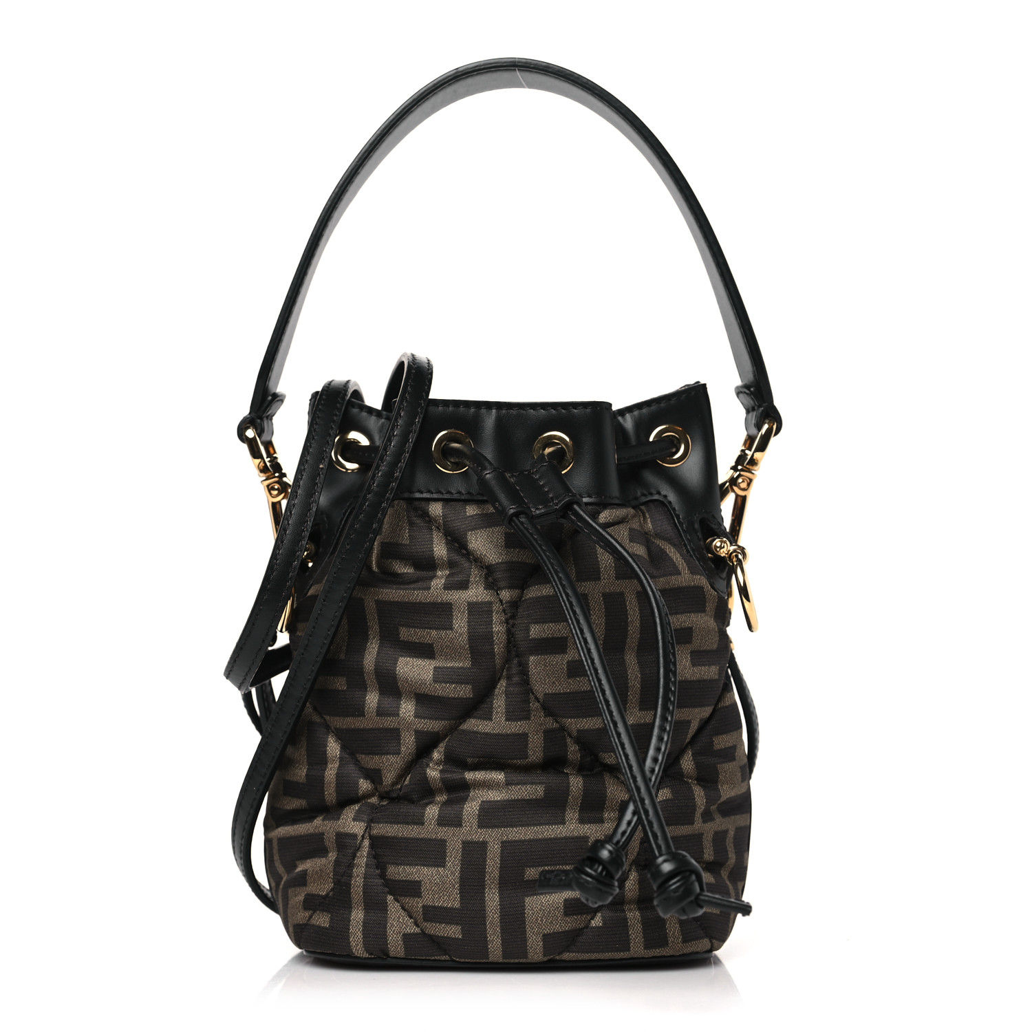 FENDI Silk Vitello King FF 1974 Quilted Mini Mon Tresor