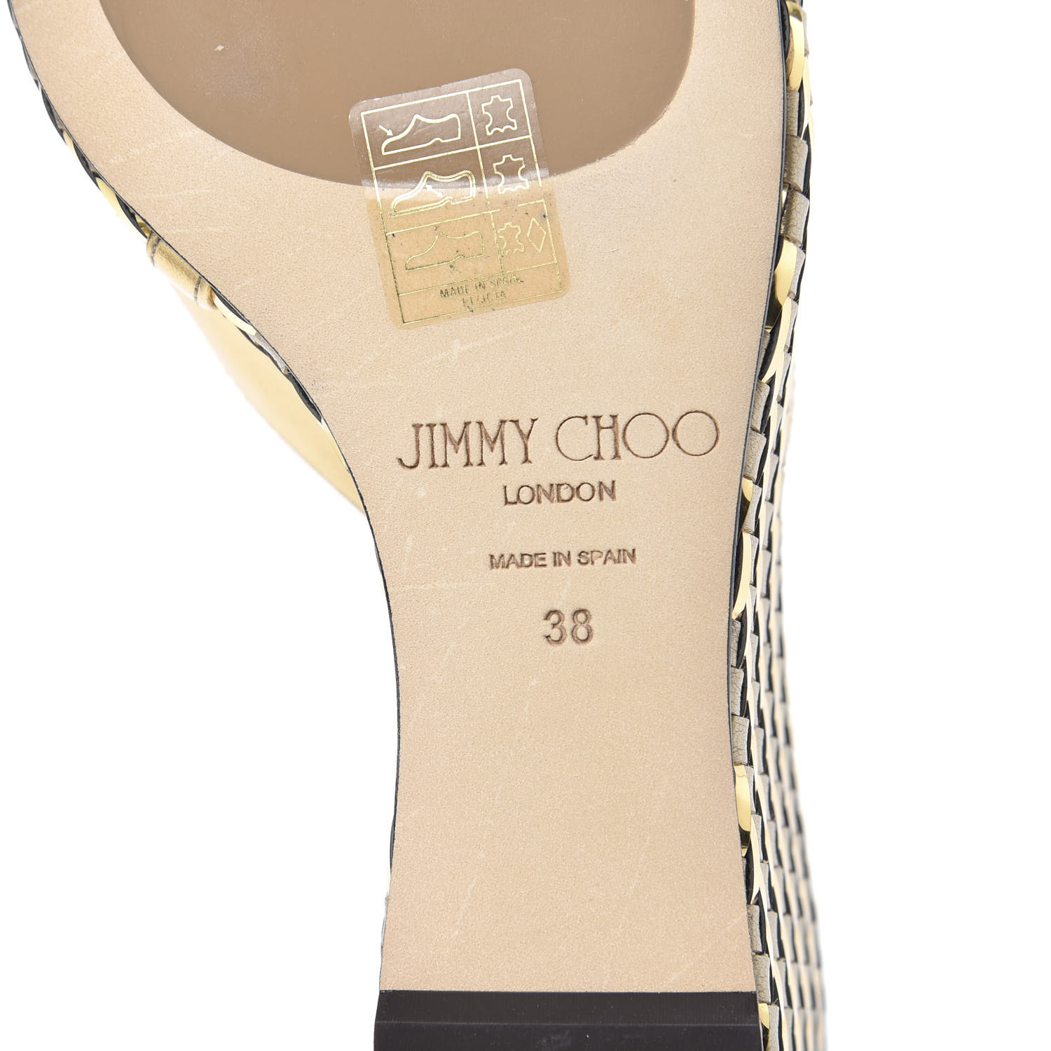 【新品・未使用】JIMMY CHOO ALMER80 ウエッジサンダル JIMMY CHOO Metallic Nappa Woven Almer 80 Wedge Sandals 38