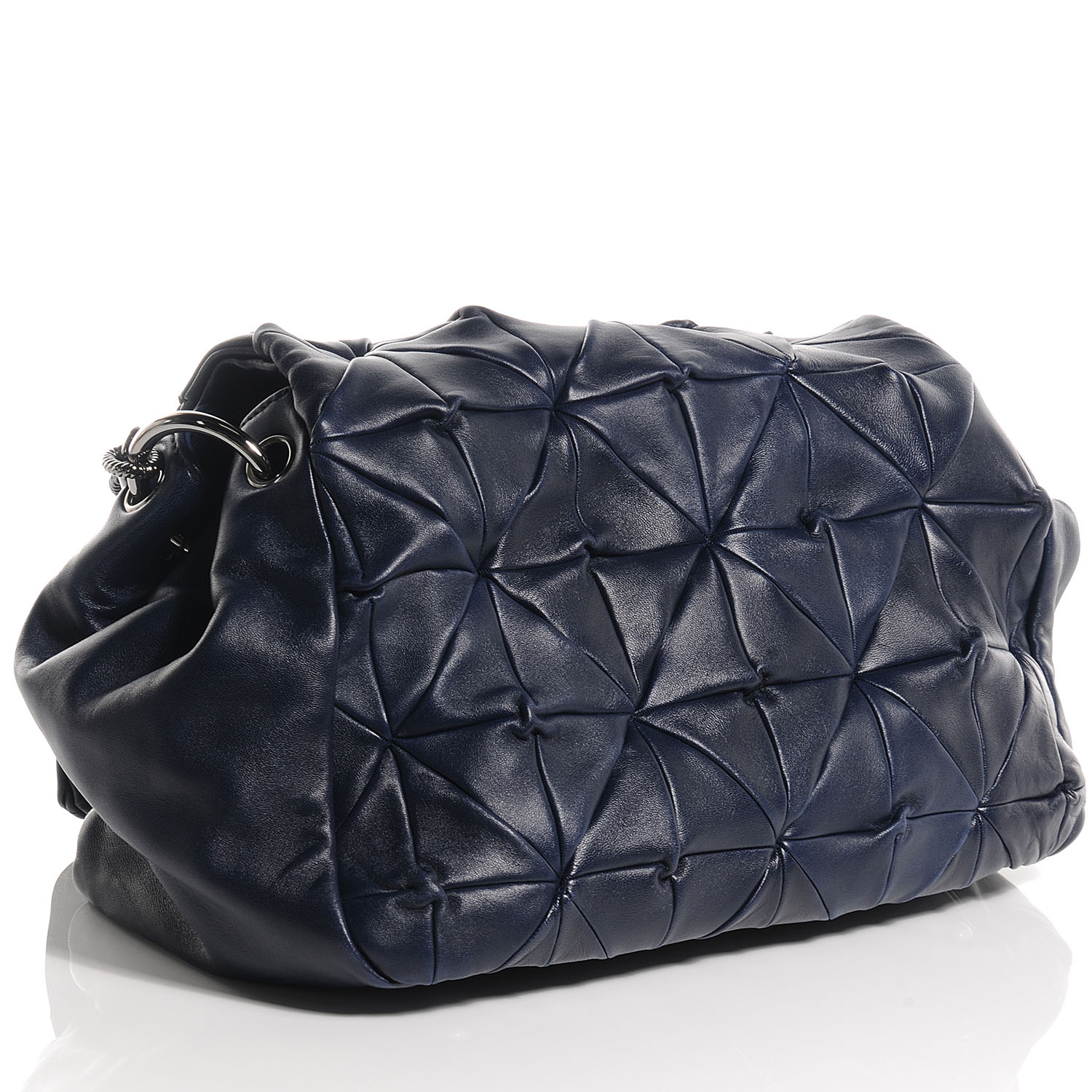 CHANEL Lambskin Origami Soft Squares Accordion Flap Navy 56172