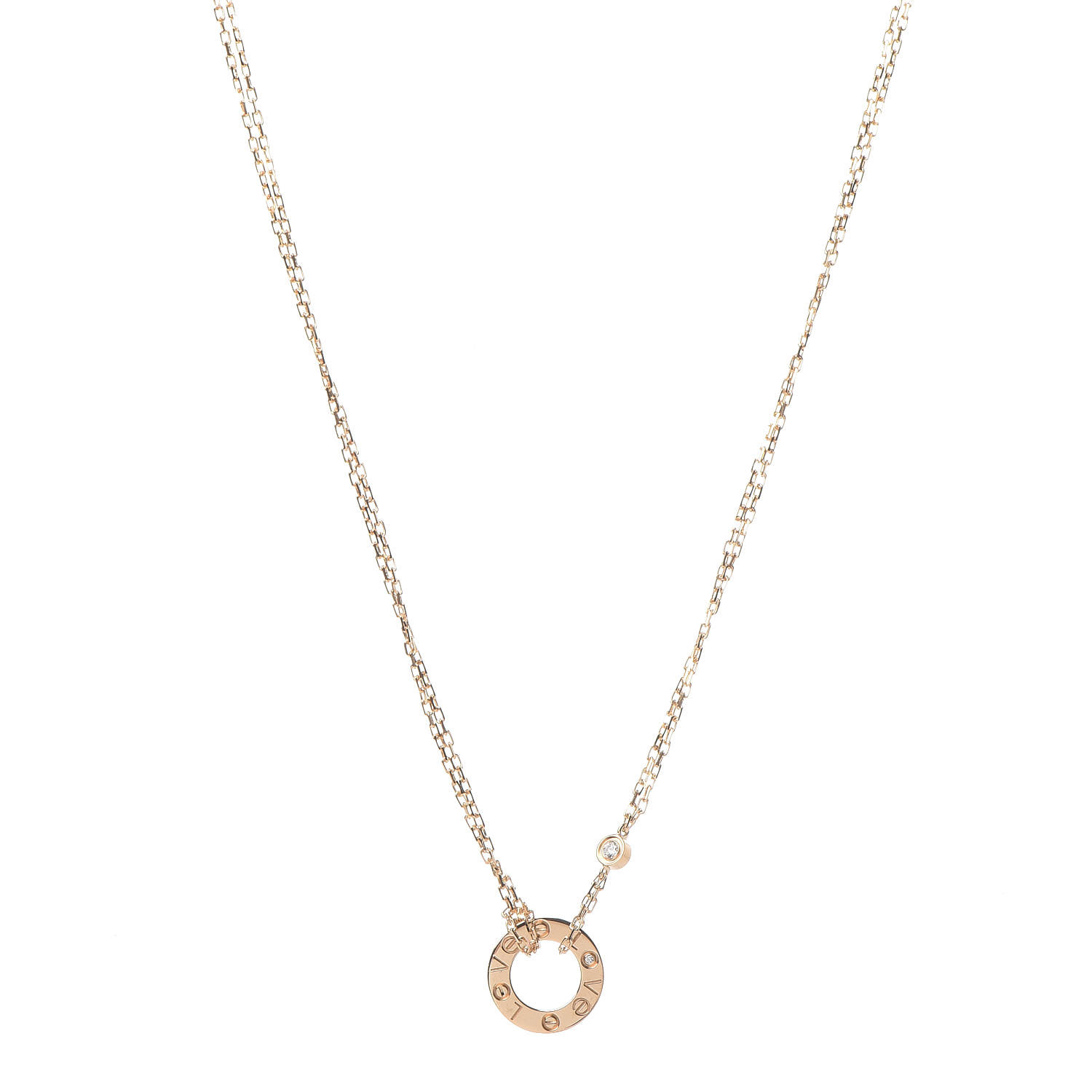 【CARTIER】Love necklace, 2 diamonds Love ダイヤモンド2個 CRB7219500 - LOVE necklace, 2 diamonds - Yellow gold