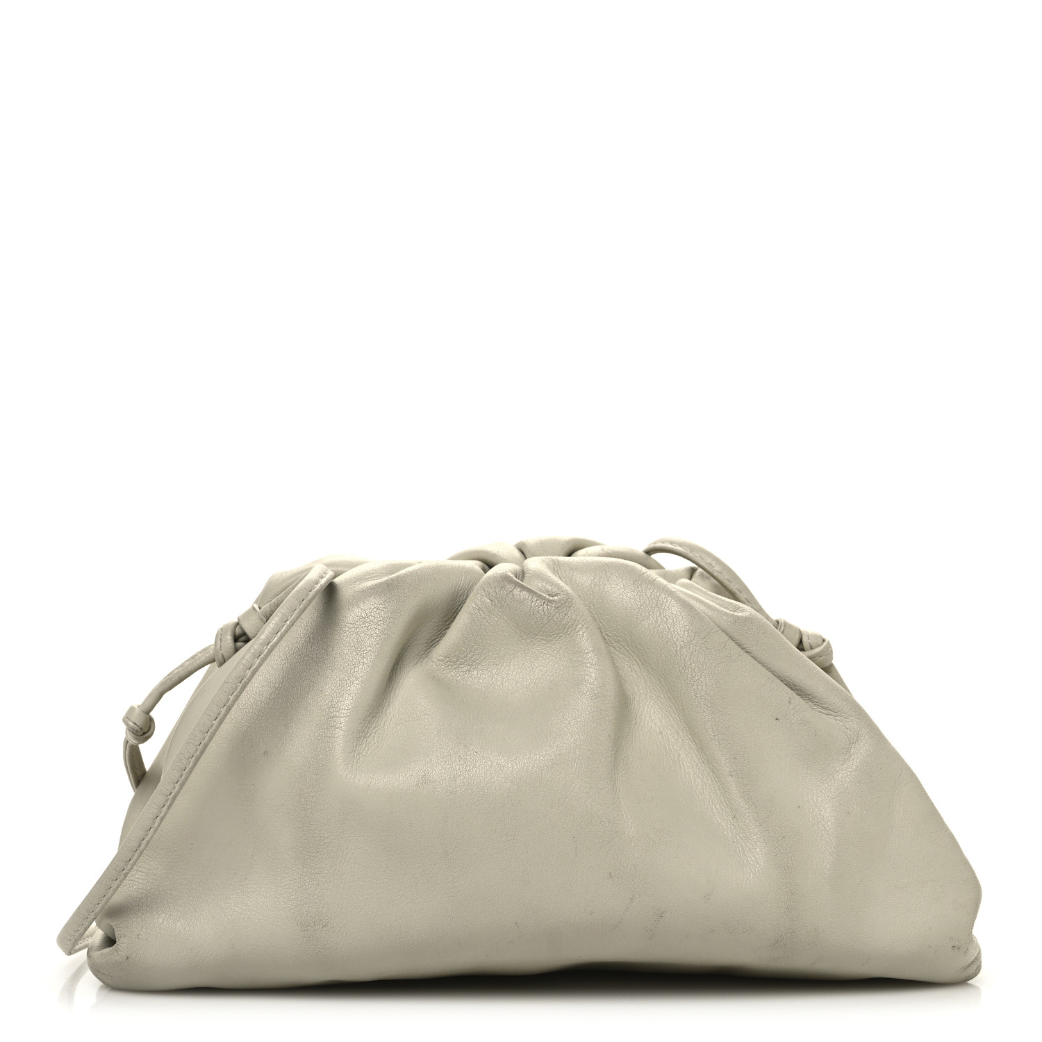 BOTTEGA VENETA Butter Calfskin The Mini Pouch Chalk 1700354