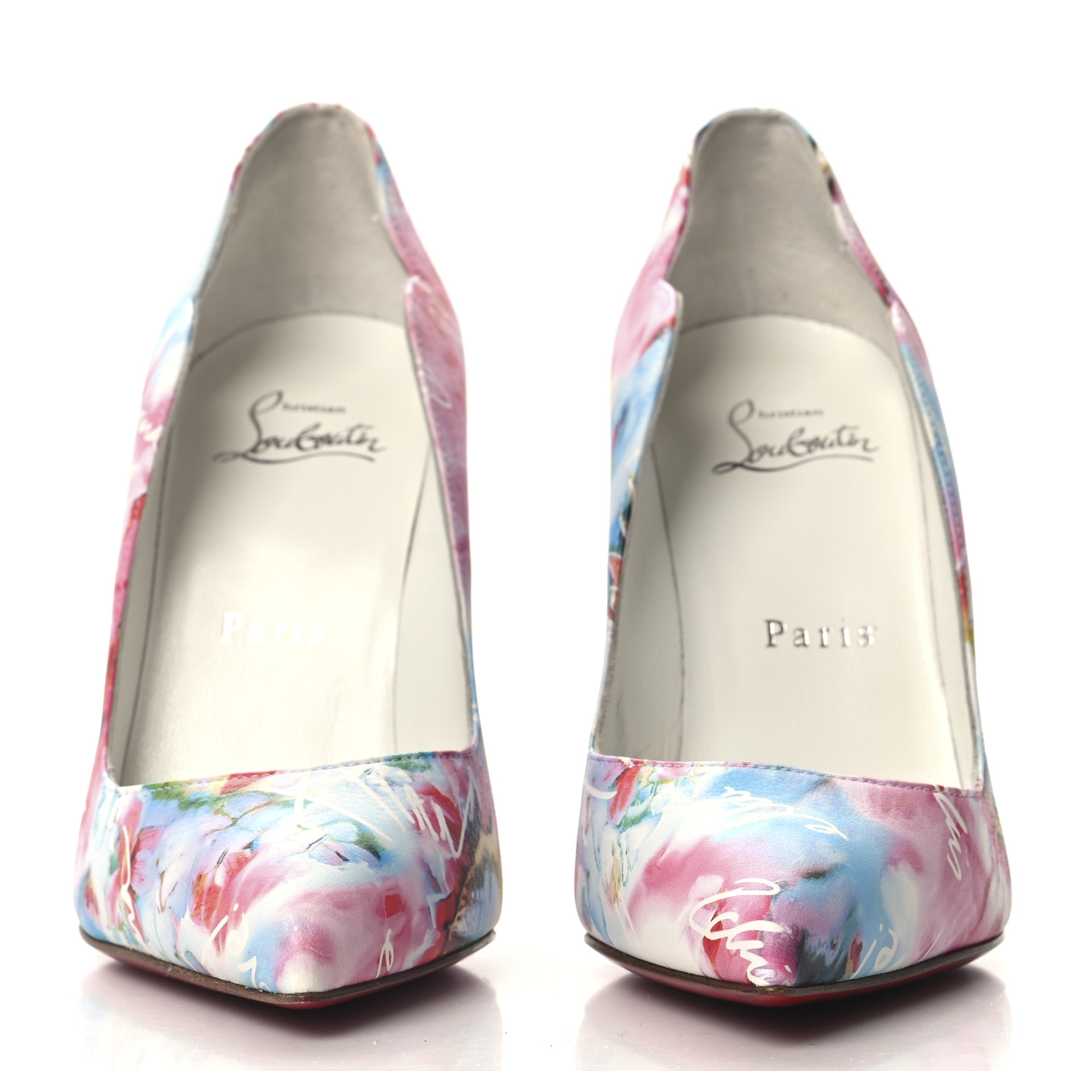CHRISTIAN LOUBOUTIN Calfskin Hot Chick 100 Pumps 35.5 White