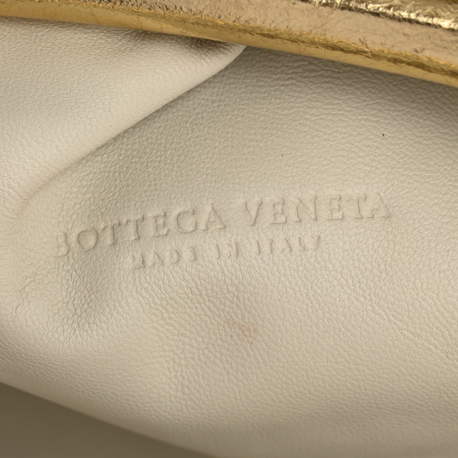 BOTTEGA VENETA Metallic Crinkled Lambskin The Pouch