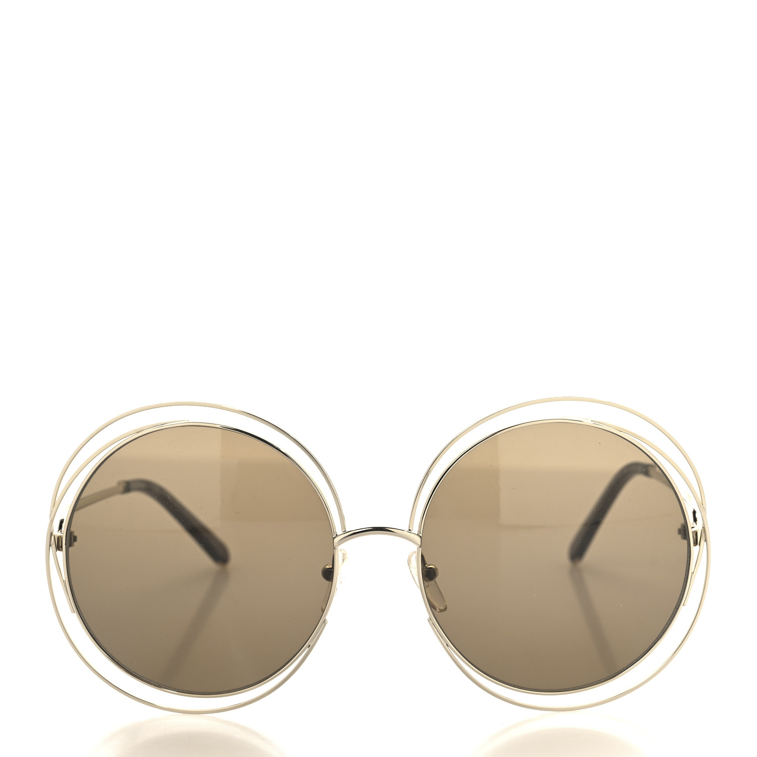 Chloé Carlina CE114SDサングラス Chloe Women's CE114SD CE/114/SD 777 Gold/Transparent Mud