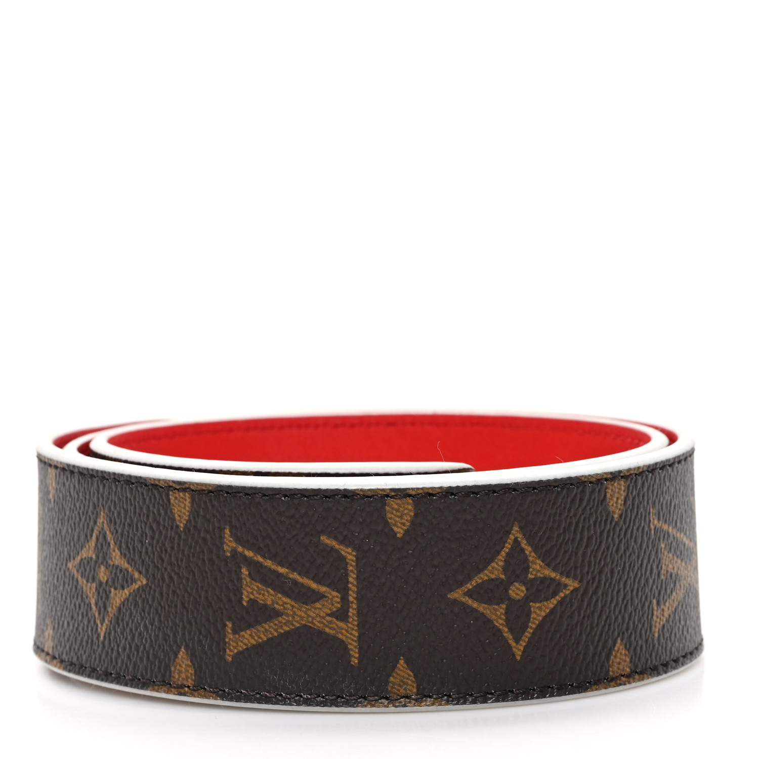 LOUIS VUITTON Monogram Bandouliere Shoulder Strap Red