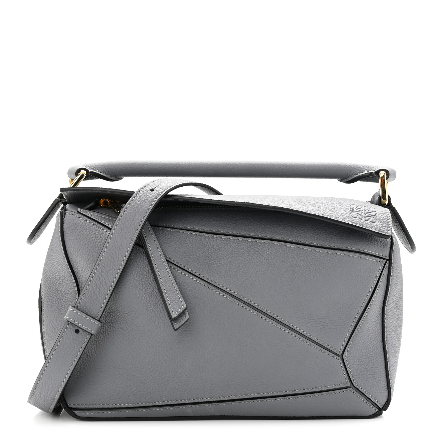 小物 LOEWE Puzzle Zip Around Grey Multi Loewe Puzzle Compact Zip Around Wallet | Liberty