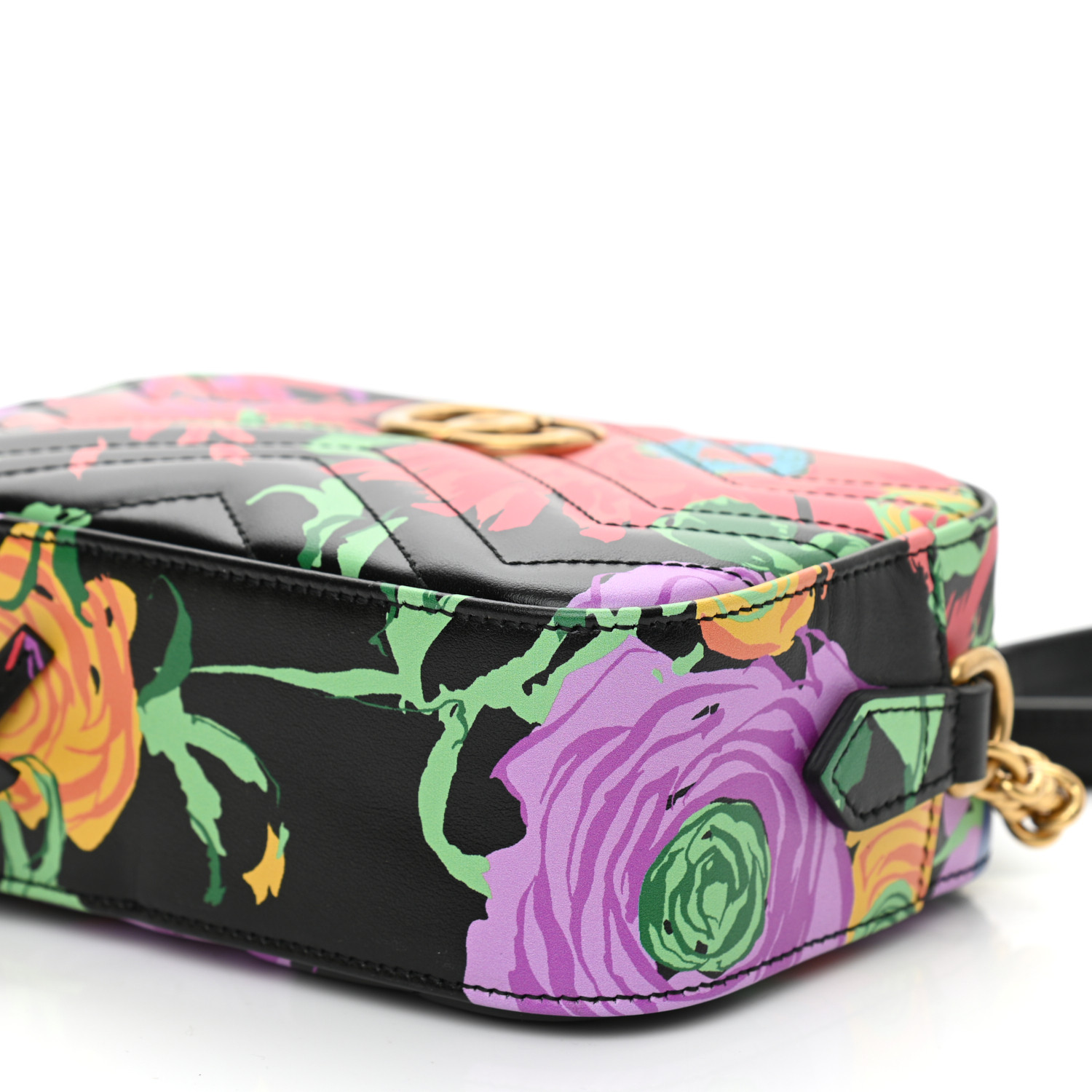 GUCCI X KEN SCOTT Calfskin Matelasse Floral Print Mini GG
