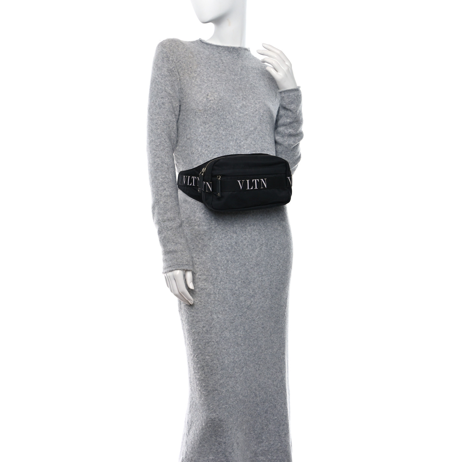 【VALENTINO】VLTN BELT BAG VALENTINO GARAVANI Nylon VLTN Belt Bag Black 1469991