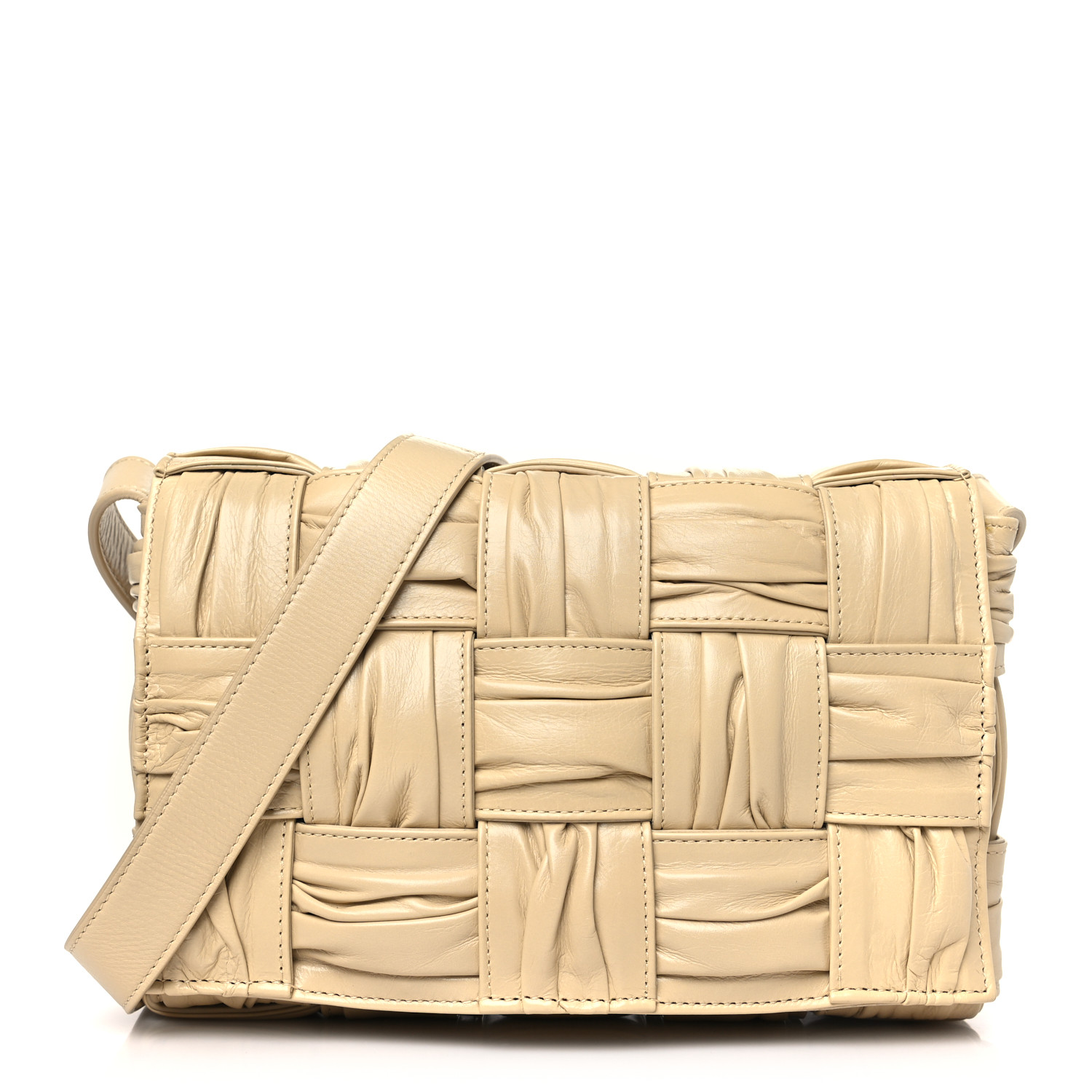 ☆BOTTEGA VENETA☆ Intreccio フラグメントケース PORRIDGE BOTTEGA VENETA Porridge Cassette Small Intrecciato Leather