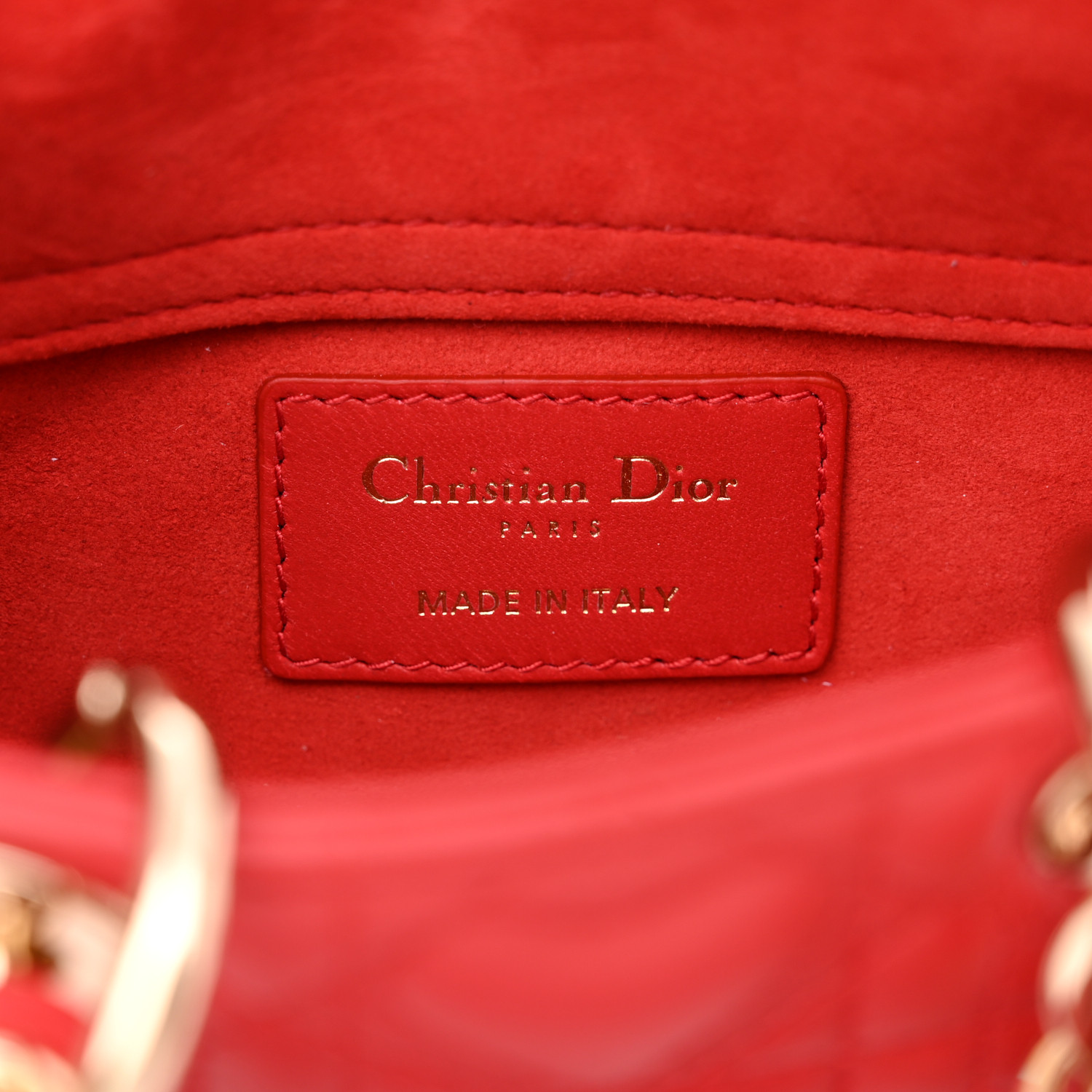 CHRISTIAN DIOR Lambskin Cannage Dioramour Micro Lady D-Joy