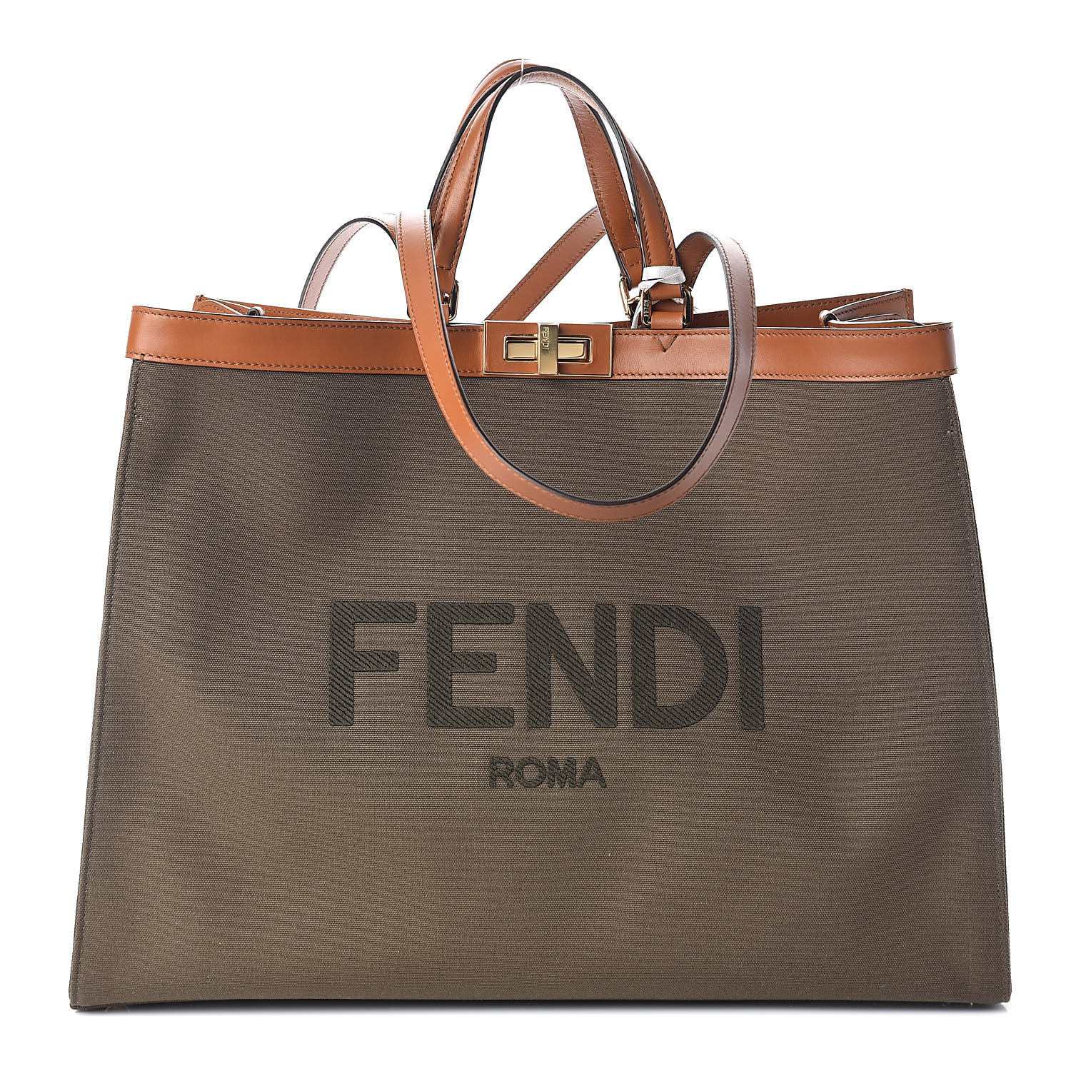 OUTLET【FENDI】BROWN☆ロゴモノグラム Medium トラベルポーチ FENDI フェンディ ポーチ BEAUTY POUCH SMALL TESS.JACQUARD