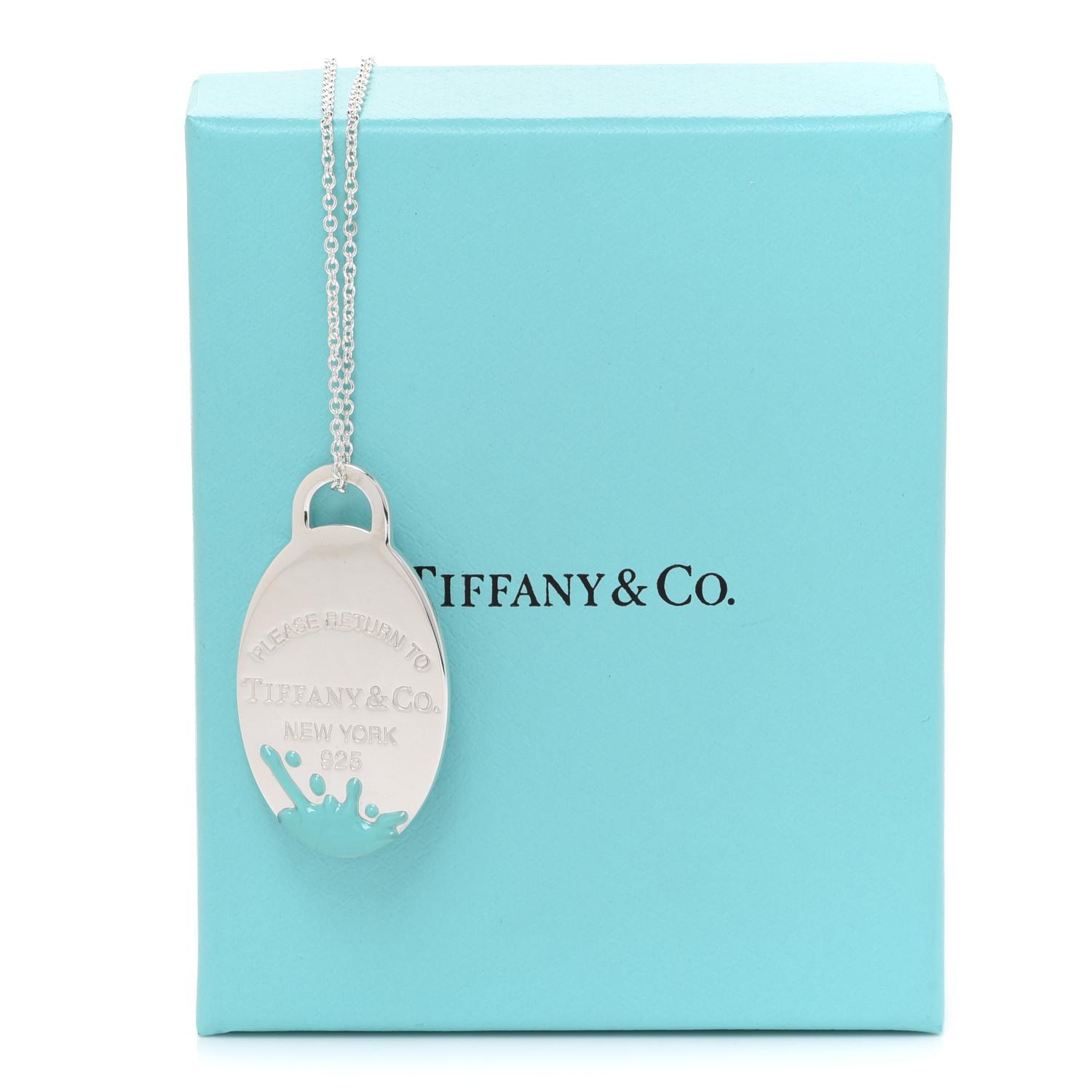 TIFFANY Sterling Silver Enamel Return 