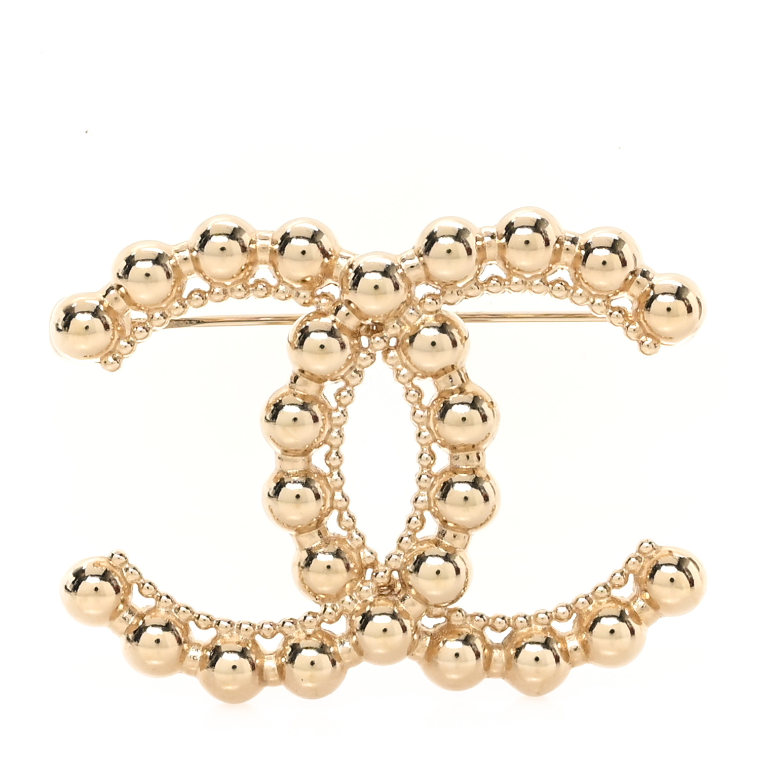 CHANEL バッチ CHANEL Metal Beaded CC Brooch Gold 1699614 | FASHIONPHILE