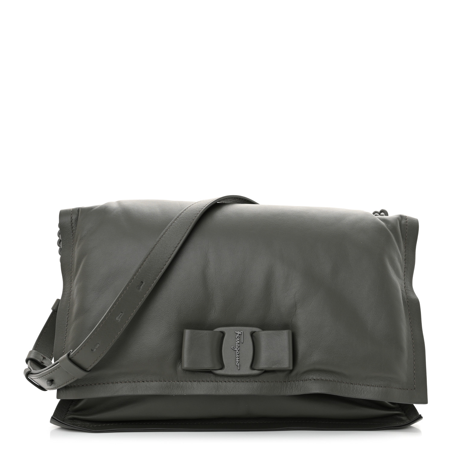 SALVATORE FERRAGAMO Calfskin Medium Viva Bow Shoulder Bag