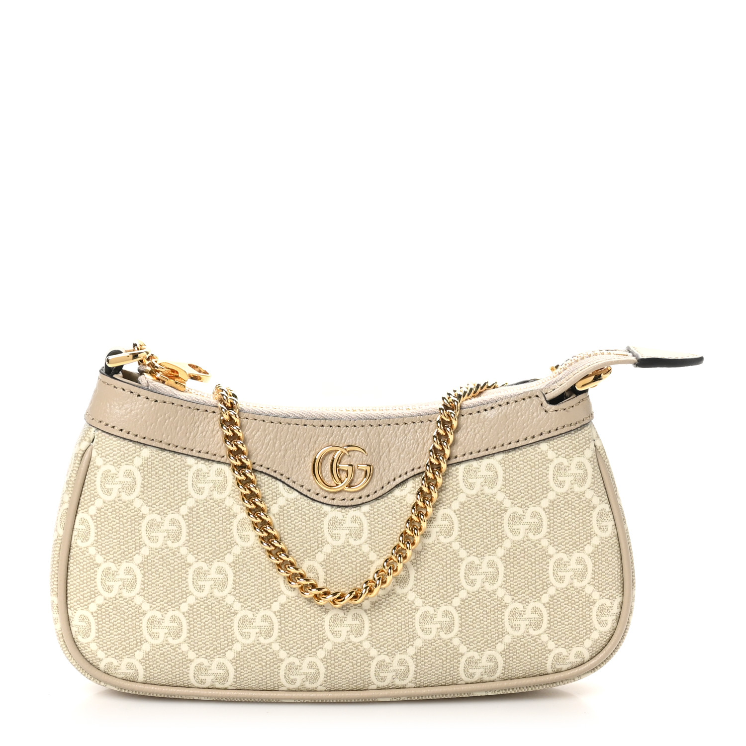 GUCCI GG Supreme Monogram Textured Dollar Calfskin Web Mini