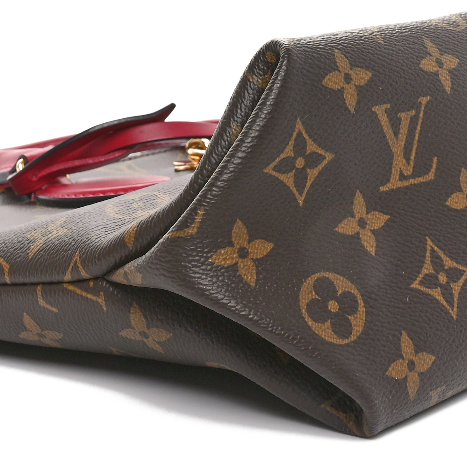 ルイヴィトン LOUIS VUITTON Monogram Flower Zipped Tote PM Lie De Vin