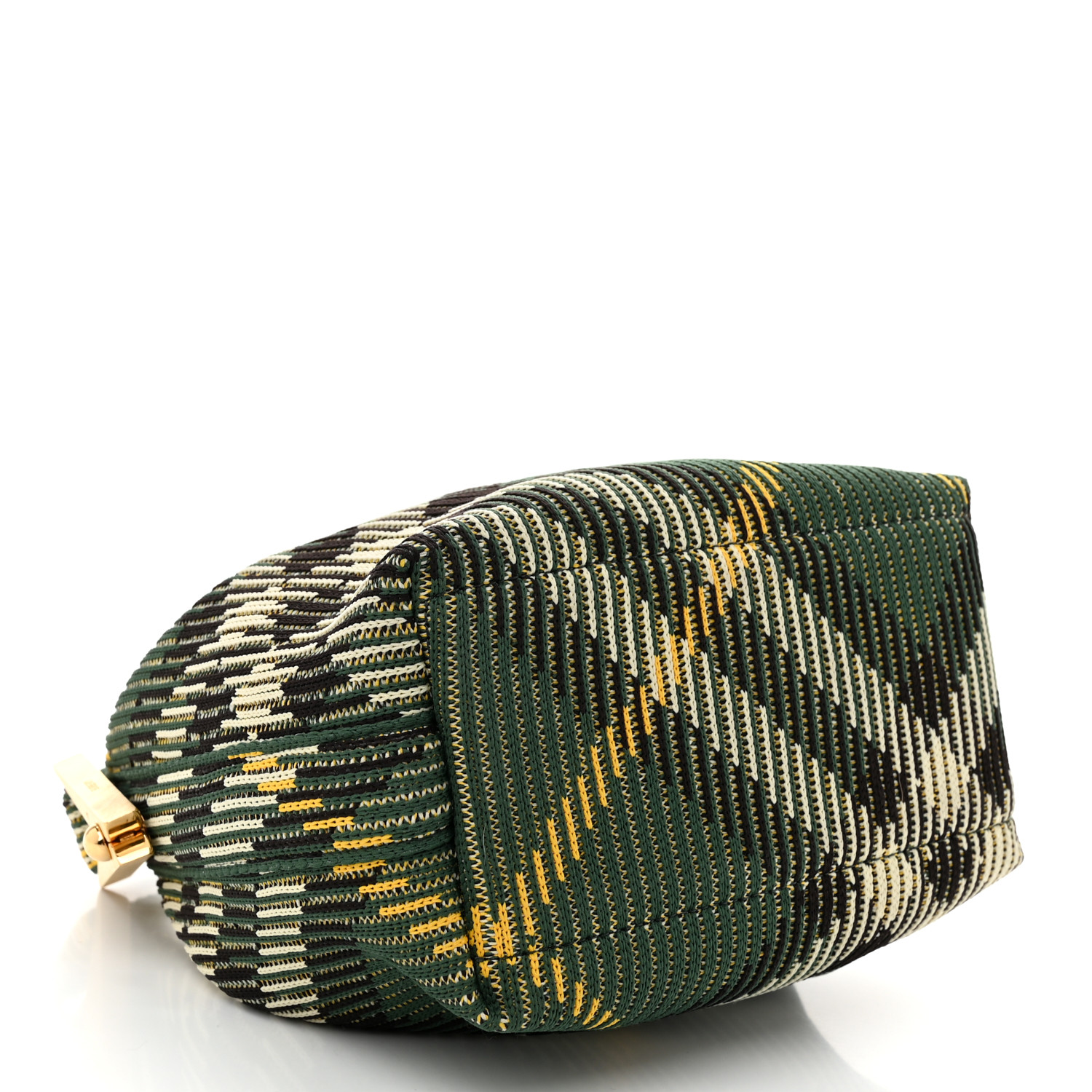 BURBERRY Canvas Knitted Check Mini Peg Duffle Bag Ivy