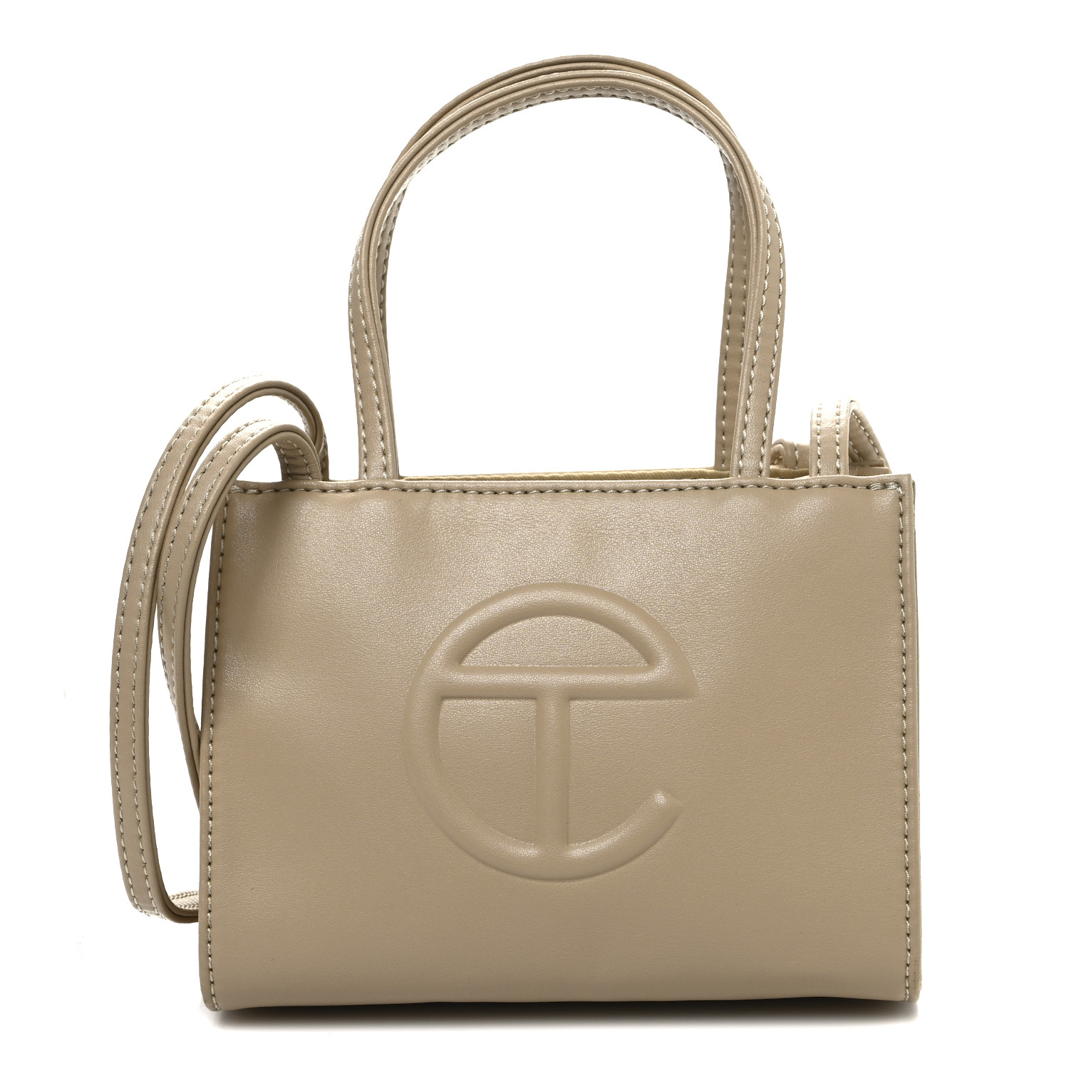 【新品☆】Telfar Small Shopping バッグ クリーム ❤︎ Telfar Shopping Bag Small Cream in Vegan Leather with Silver