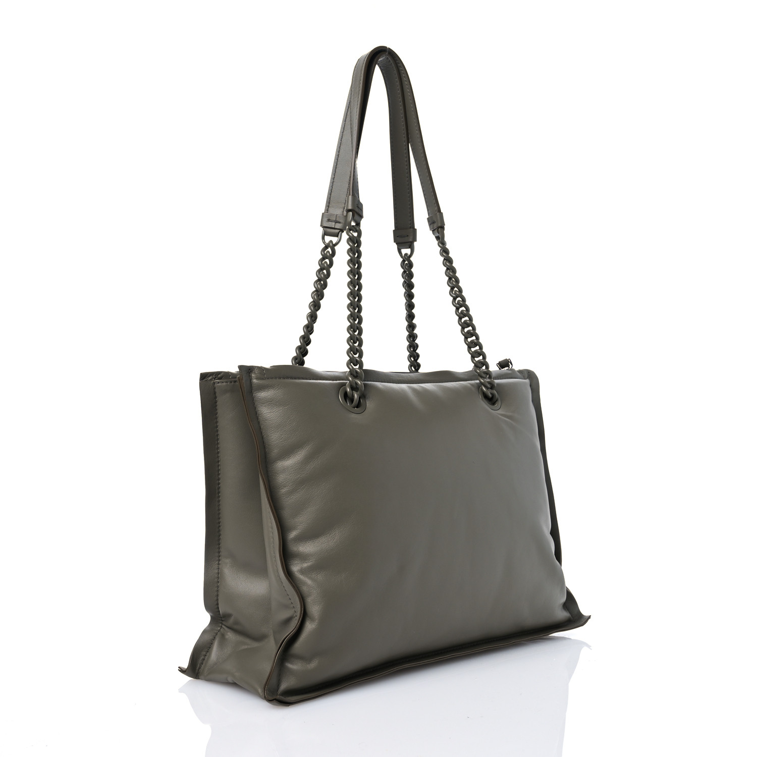 SALVATORE FERRAGAMO Calfskin Viva Bow Tote Green 3
