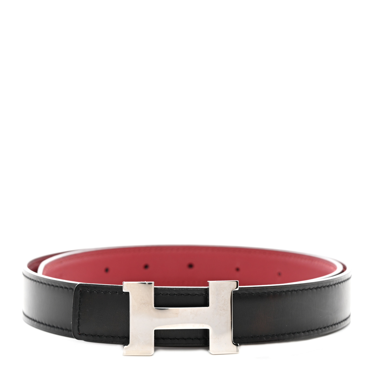 HERMES ブラック ベルト 75 Hermes Etriviere Belt/Black Leather Size 75 | eBay