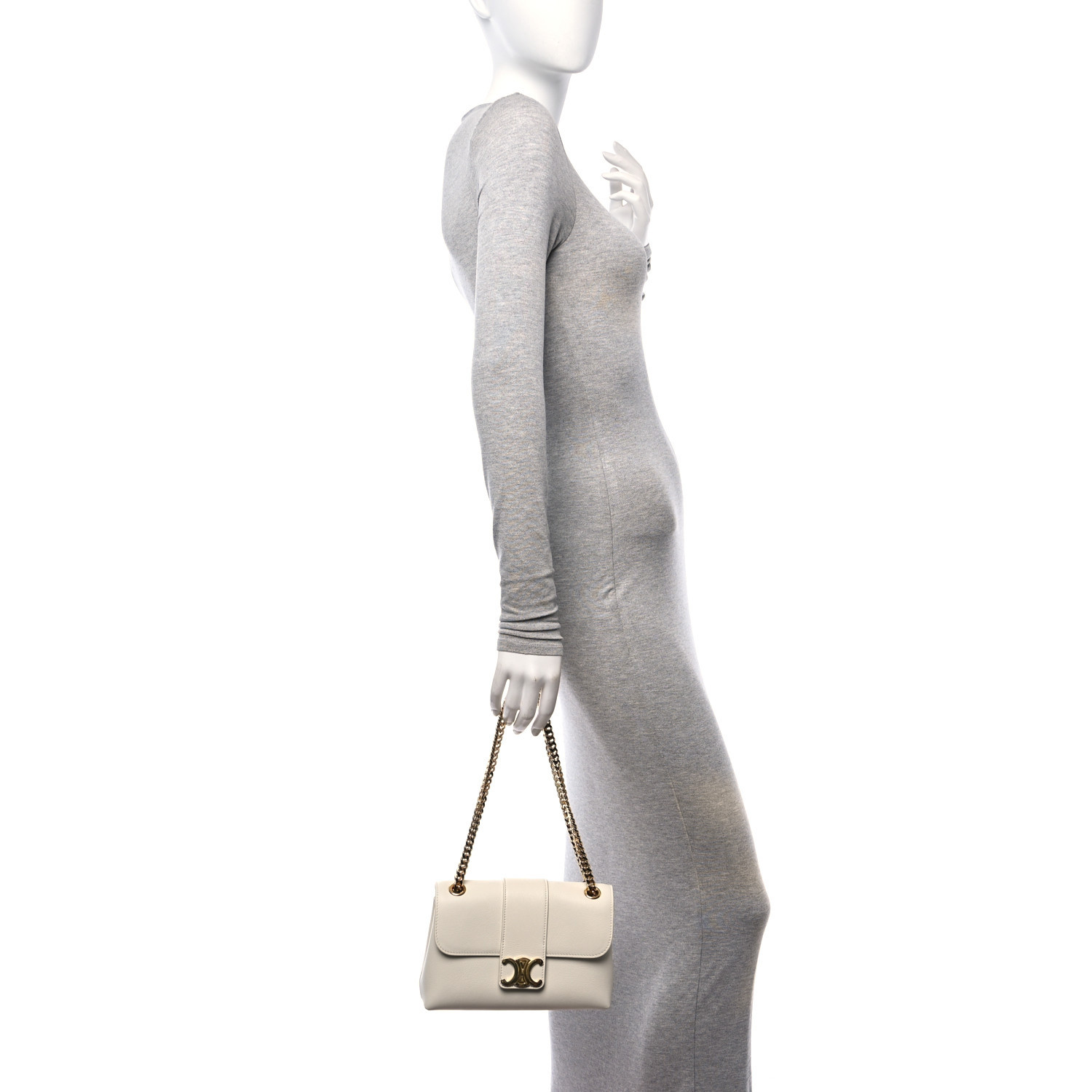 CELINE Supple Calfskin Teen Victoire White 1558241