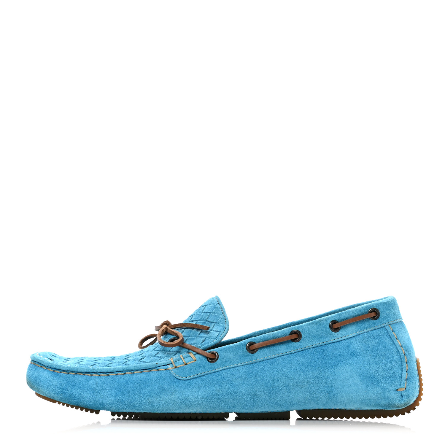 BOTTEGA VENETA Suede Intrecciato Wave Driver Moccasin