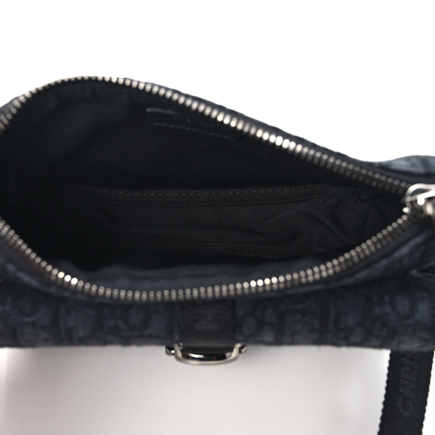 CHRISTIAN DIOR Oblique Jacquard Mini Dior 8 With Strap Black