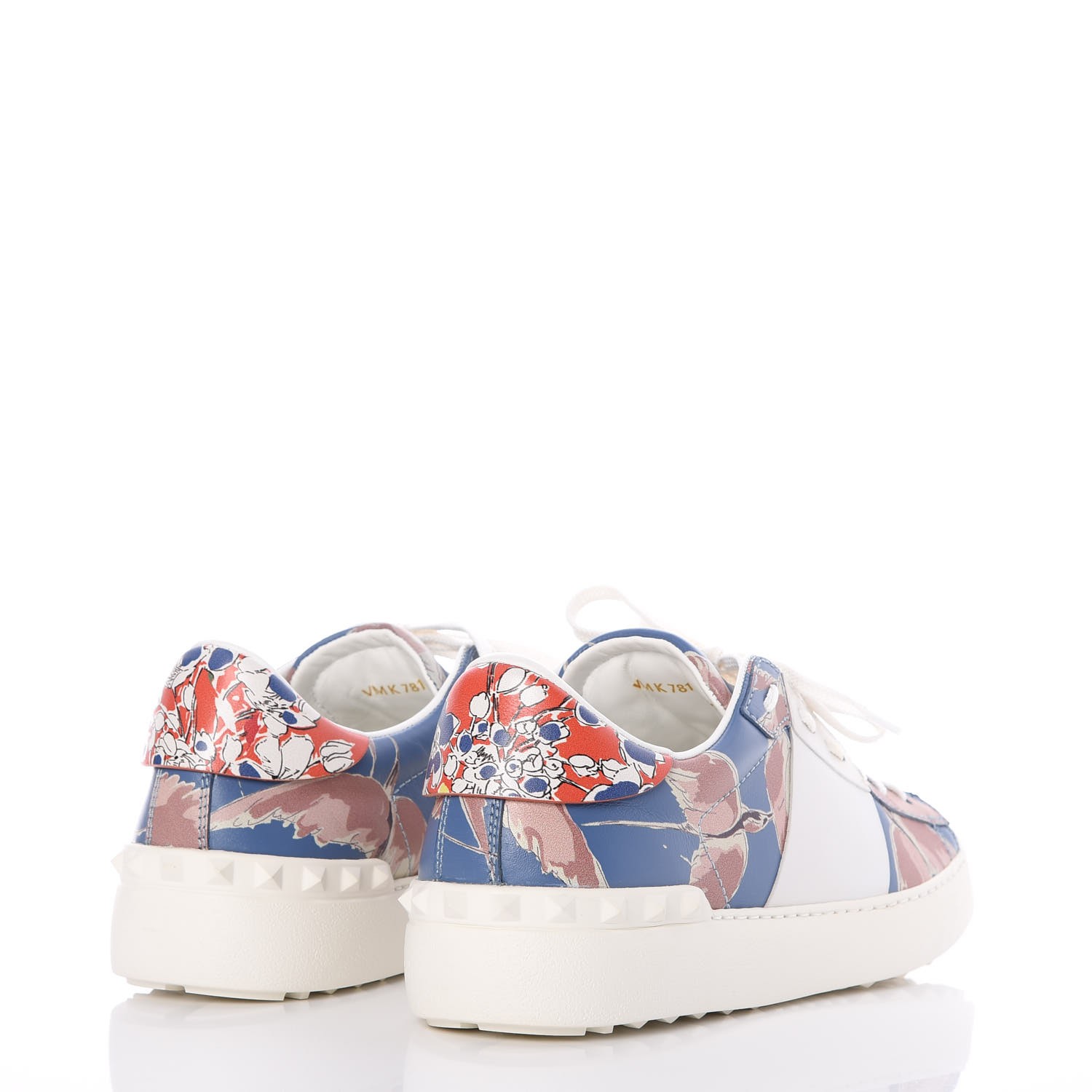 VALENTINO GARAVANI Calfskin Japanese Bird Print Rockstud
