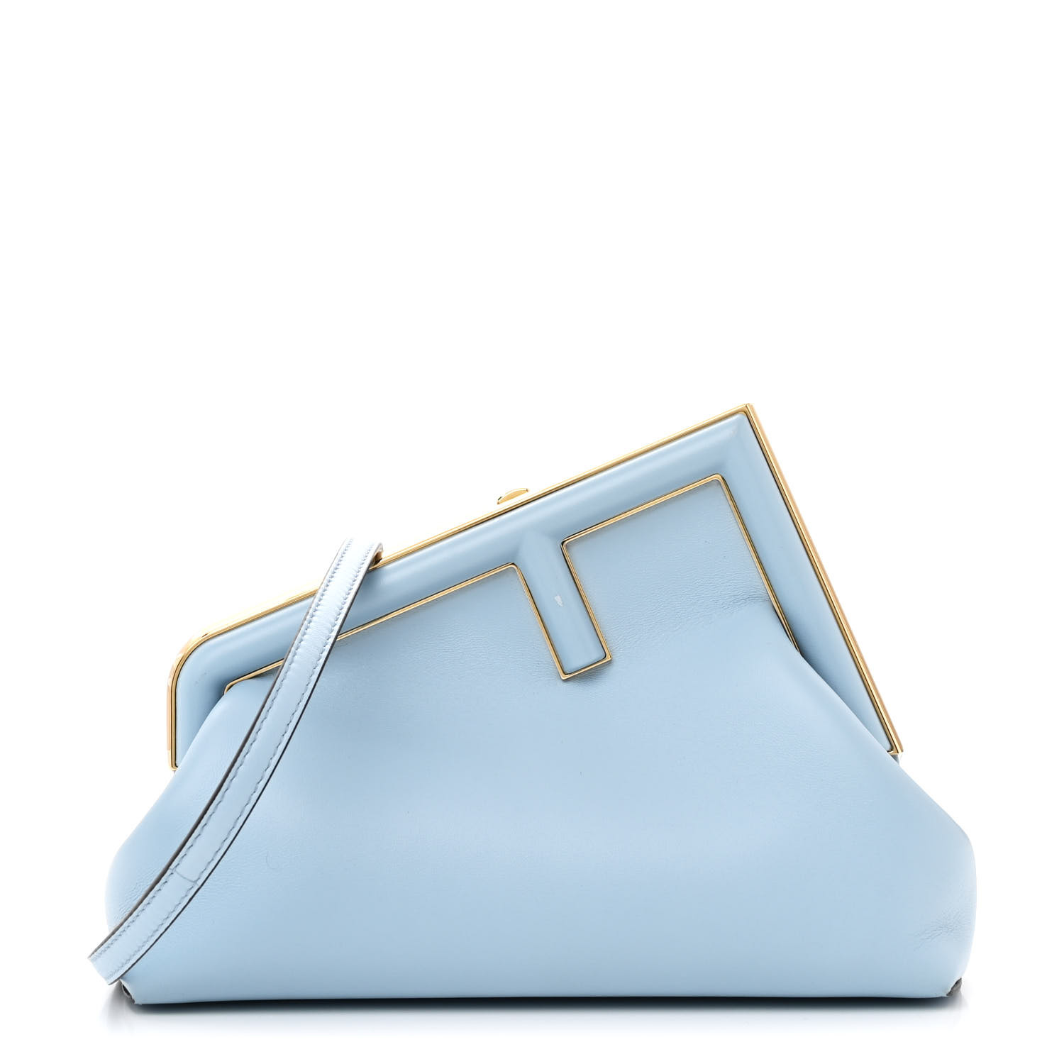 Fendi Aライン　ワンピース38 baby blue vintage Fendi Azzurro Baby Vitello King Plexiglass Medium Sunshine