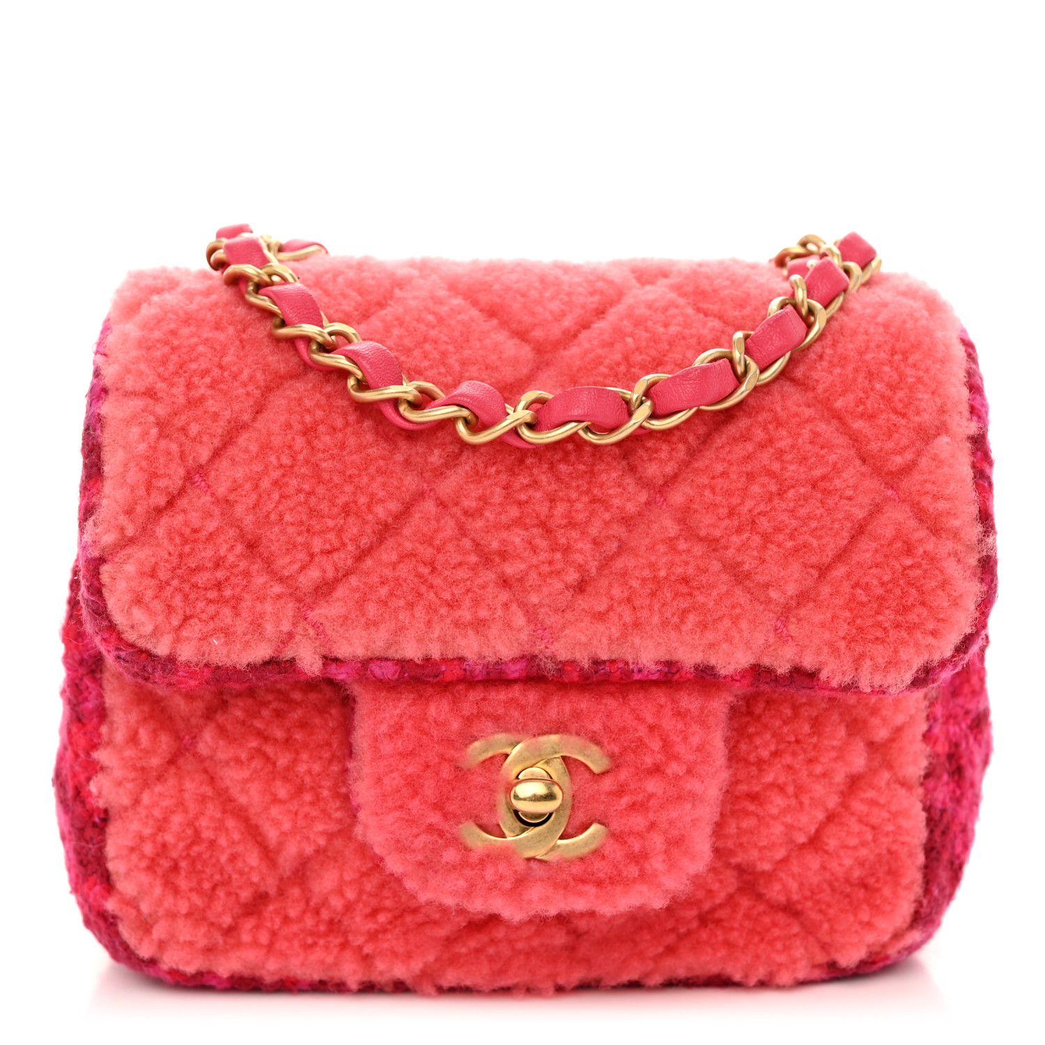 ◆CARLYN◆ Shearling Tweed Mini BROWNH74348010 CARLYN_GLOBAL