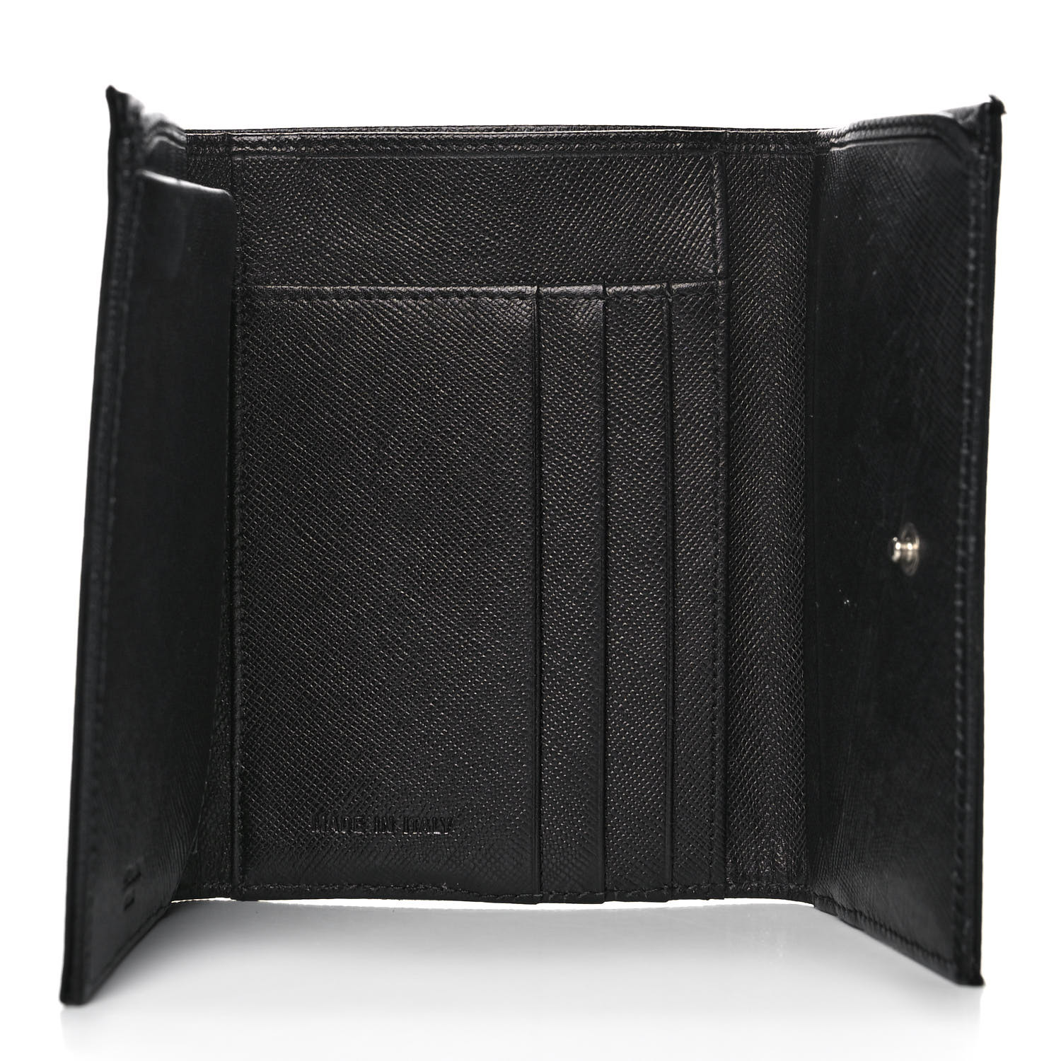 PRADA 財布 PORTAFOGLIO+PORTAMON NERO Black Large Saffiano Leather Wallet | PRADA