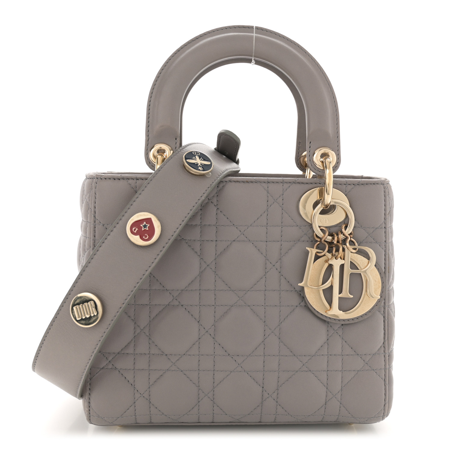 Dior★Dior Small Lambskin Cannage My Lady Dior Lucky Badges CHRISTIAN DIOR Lambskin Cannage Small Lucky Badges My Lady