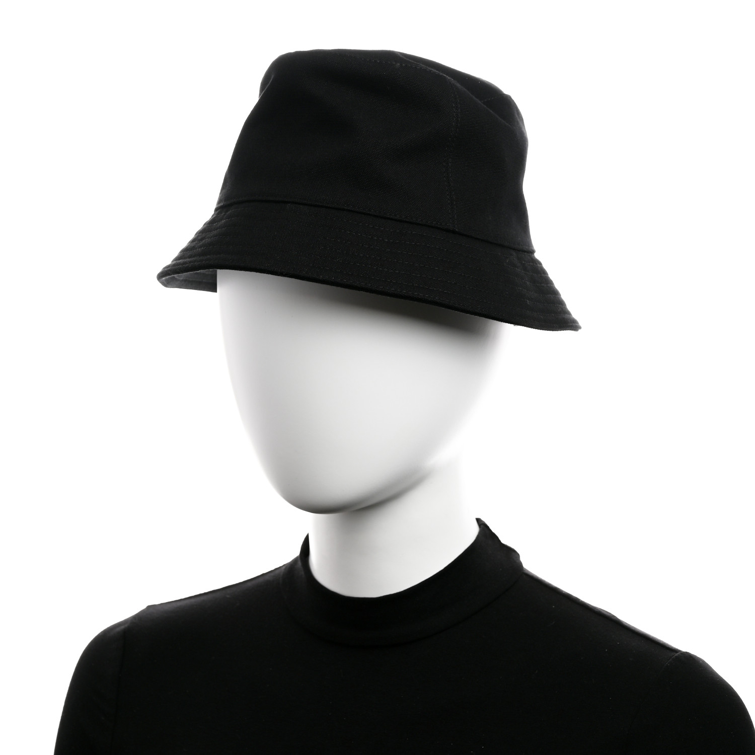 カルヴィ・シーシェル HERMES Cotton Canvas Calvi Seashell Bucket Hat 56 Black