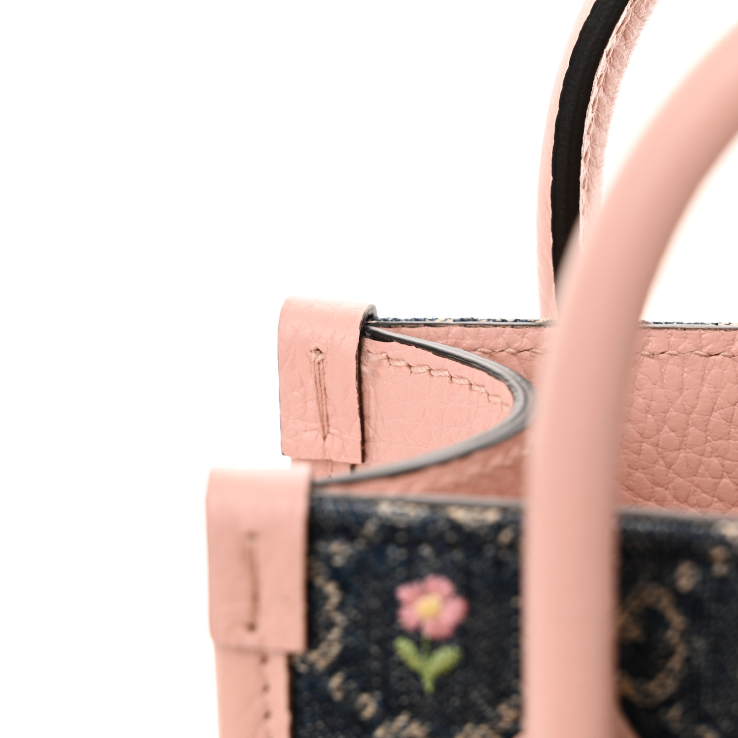 茶 gan GUCCI Denim Dollar Calfskin GG Monogram Mini Retro