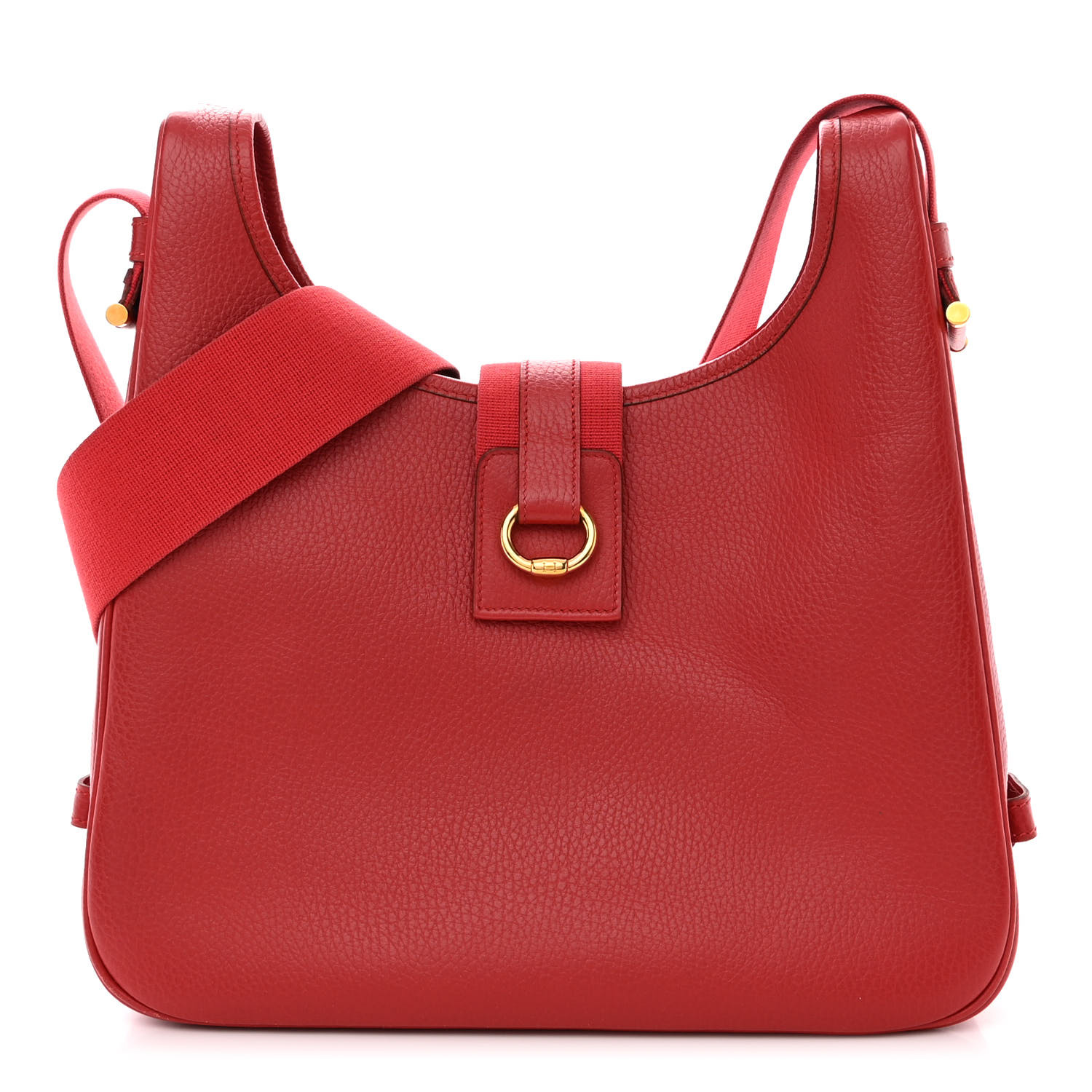 HERMÈS 赤Vネック タンクトップ レディース