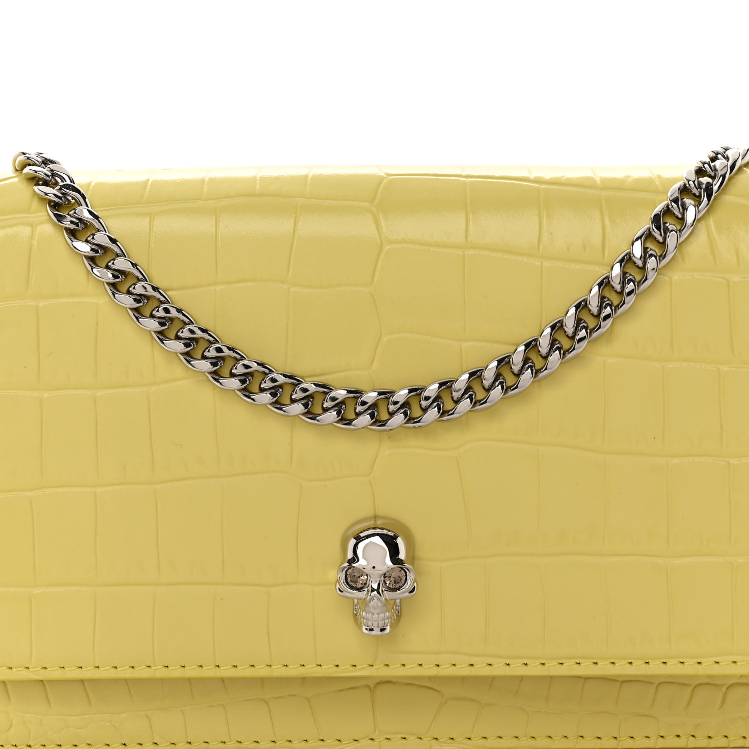 Alexander McQUEEN クラッチバッグ (ゴールド) ALEXANDER MCQUEEN Metallic Marbled Snakeskin Crystal Apple