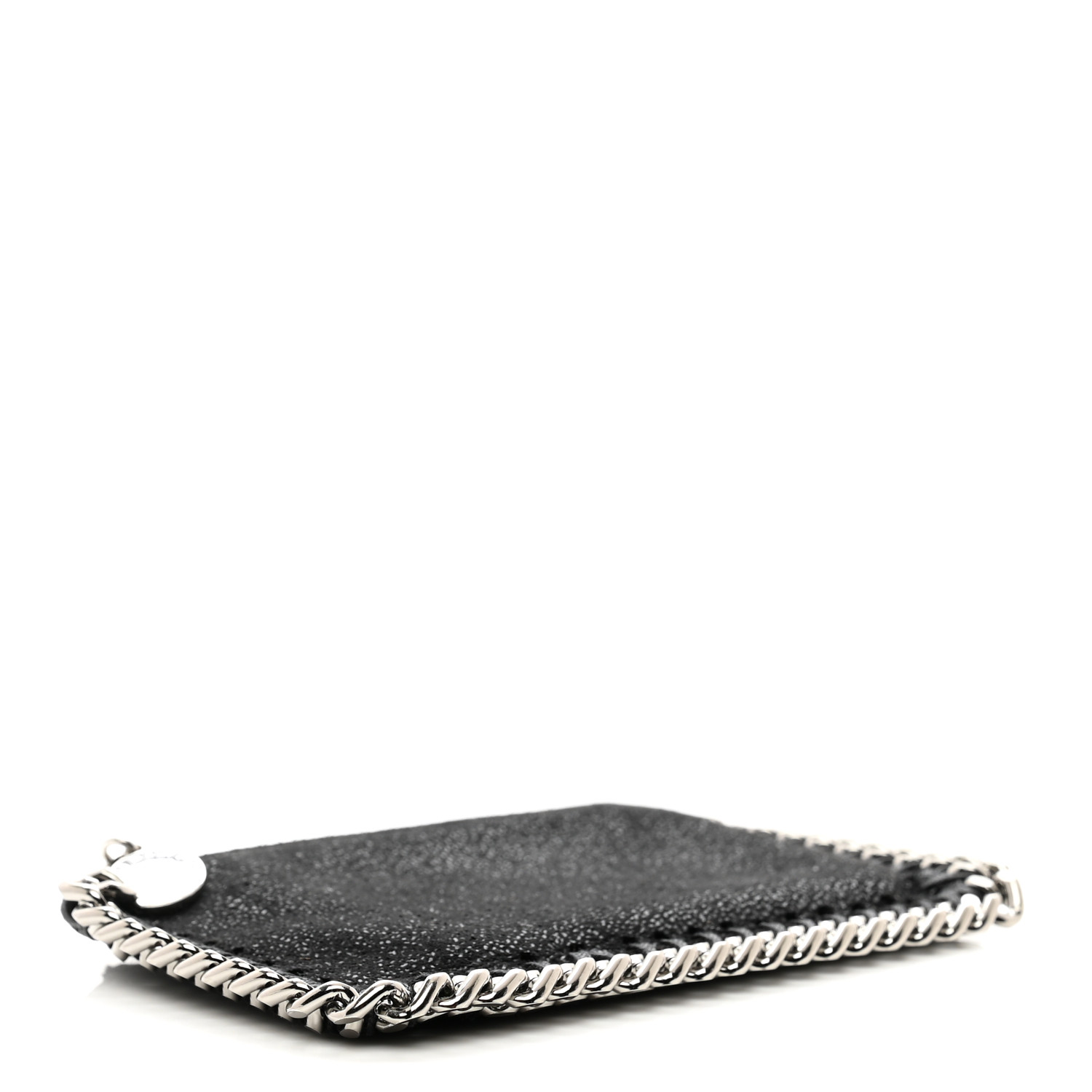 STELLA MCCARTNEY Shaggy Deer Falabella Zip Card Holder Black