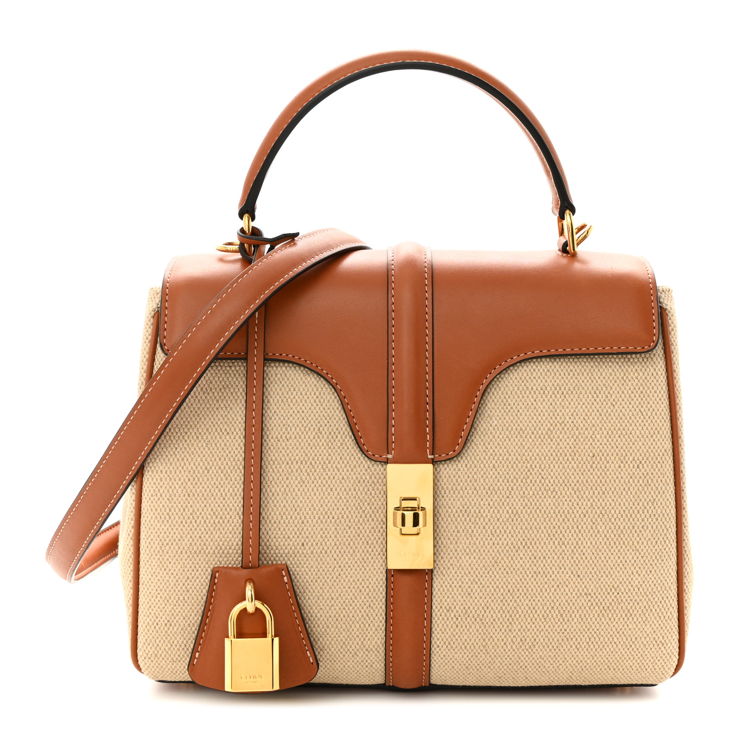 CELINE【入手困難】お洒落な MEDIUM 16 BAG IN NATURAL CALFSKIN Classique 16 Bag in natural calfskin - TECK | CELINE